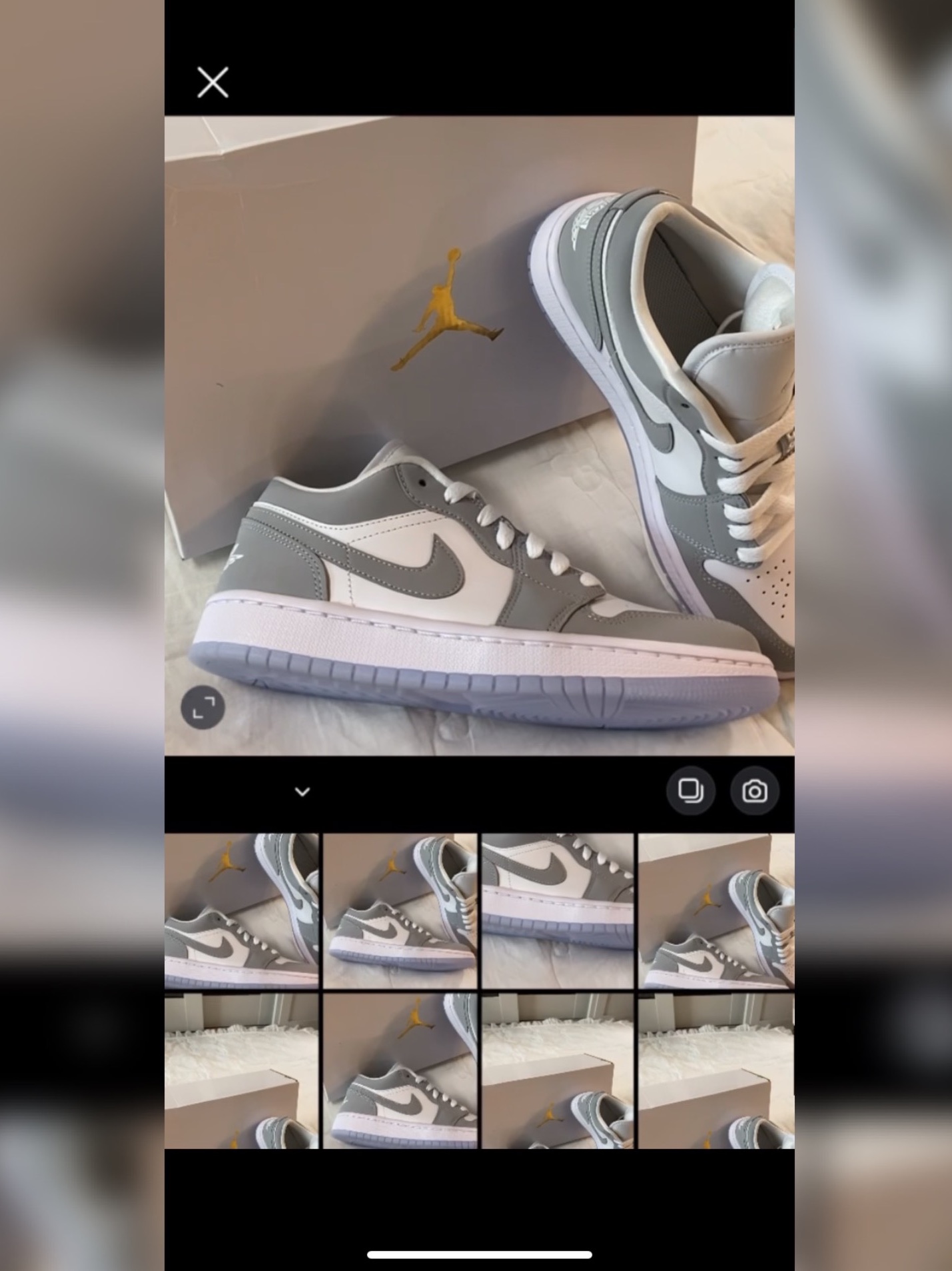 (W) Jordan 1 Low White Wolf Grey 착용 스타일