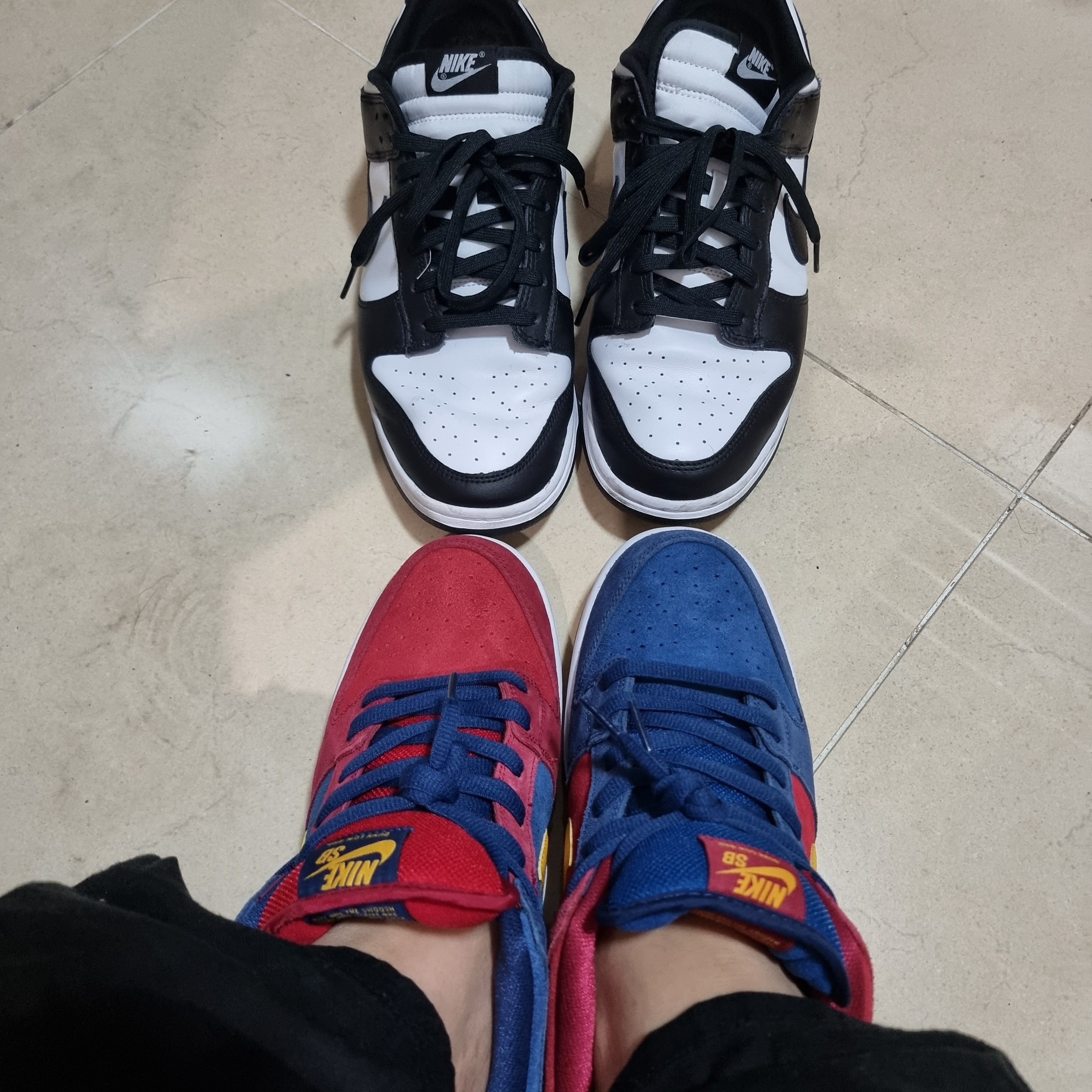 Nike SB Dunk Low Pro Premium Barcelona, Nike Dunk Low Retro Black 착용 스타일