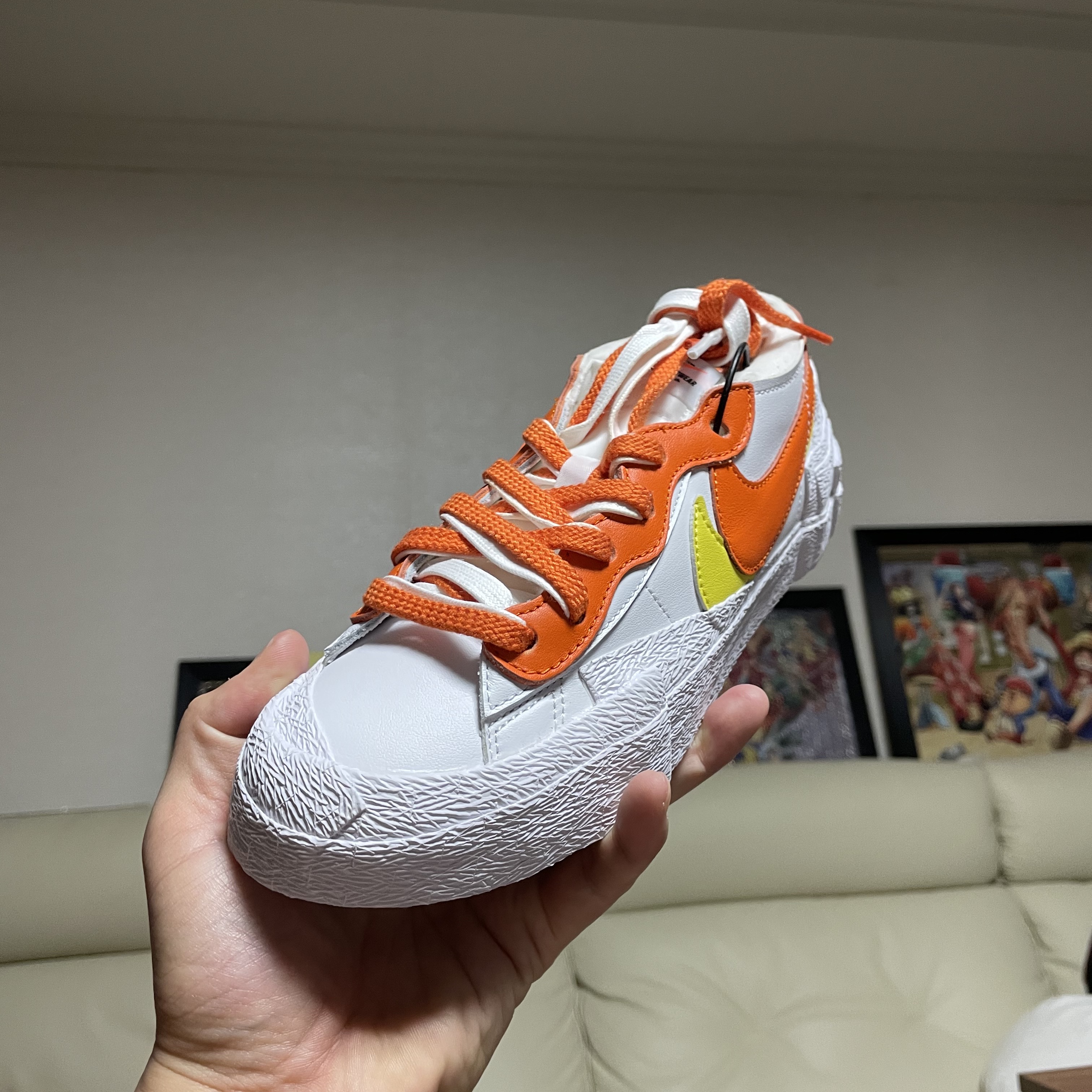 Nike x Sacai Blazer Low Magma Orange 착용 스타일 - 3