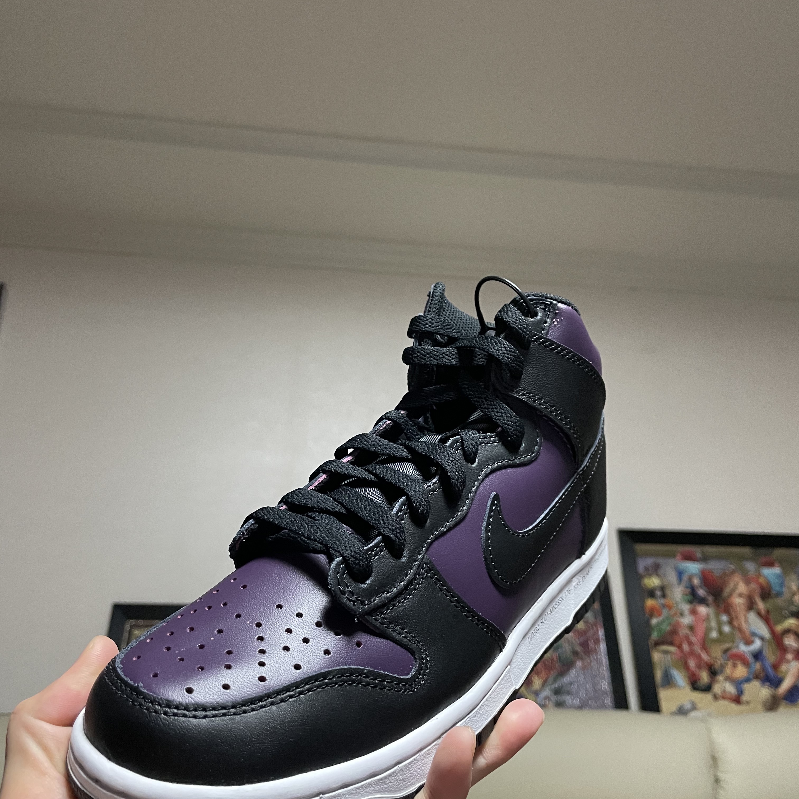 Nike x Fragment Dunk High Black 착용 스타일 - 3