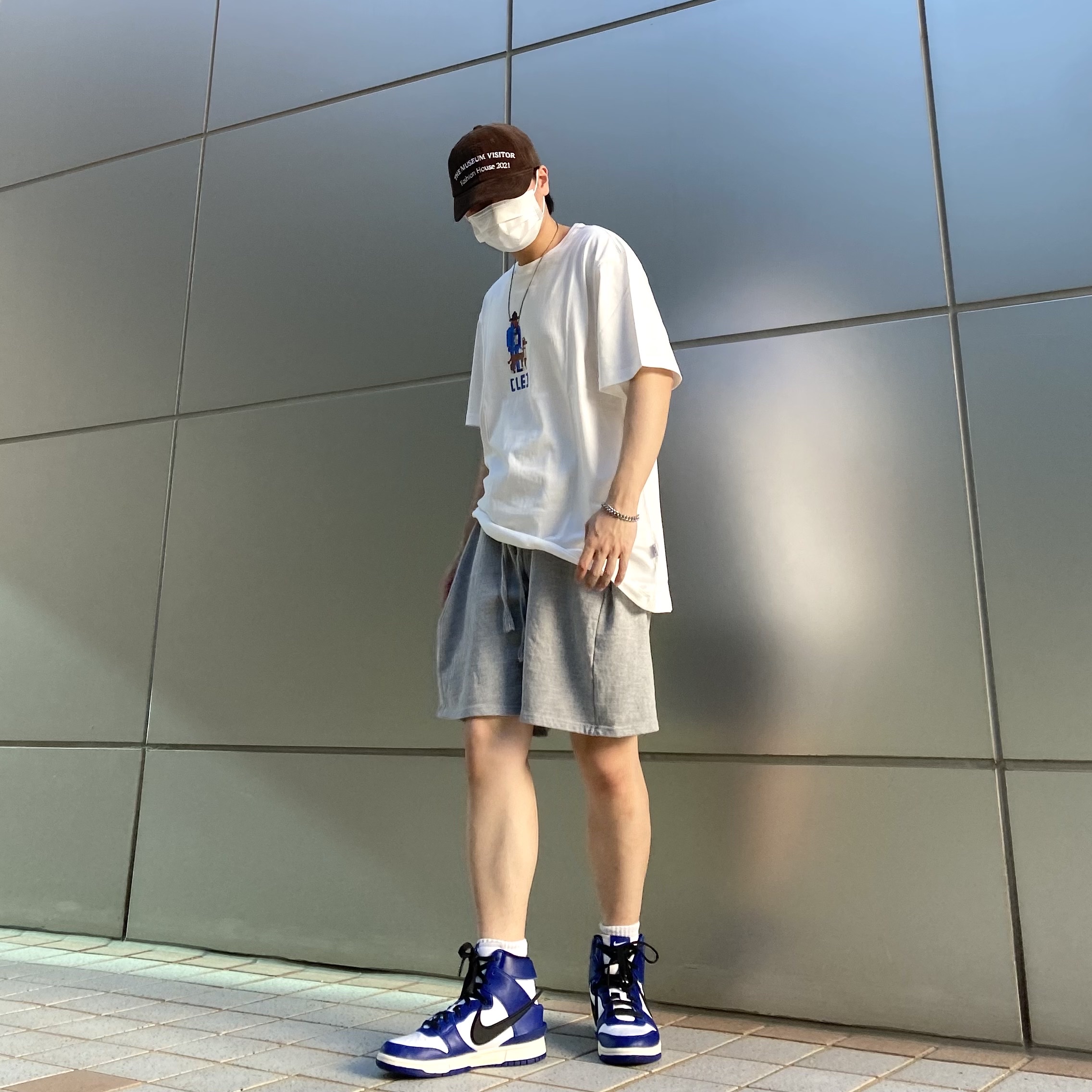 Nike x Ambush Dunk High Deep Royal Blue 착용 스타일