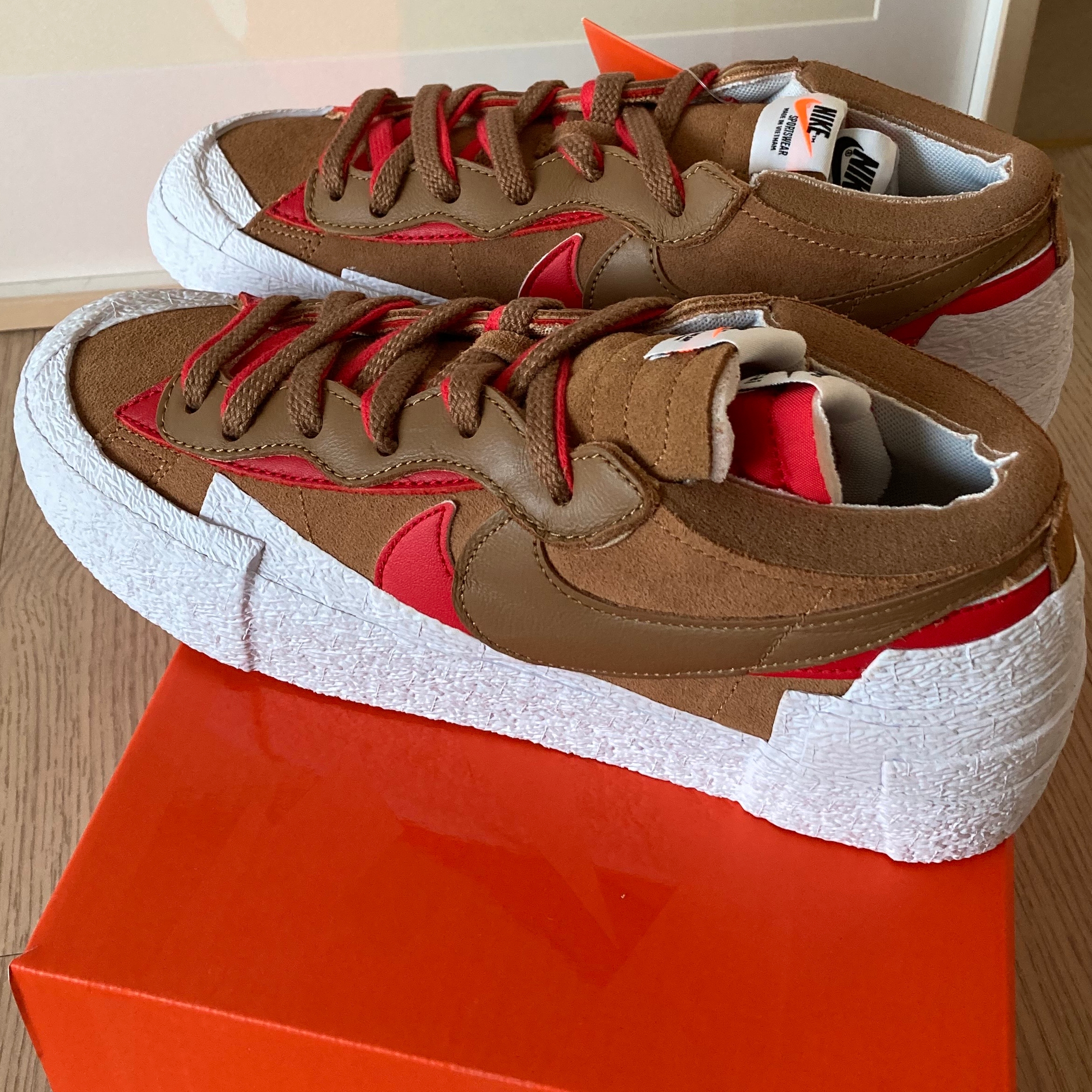 Nike x Sacai Blazer Low British Tan 착용 스타일