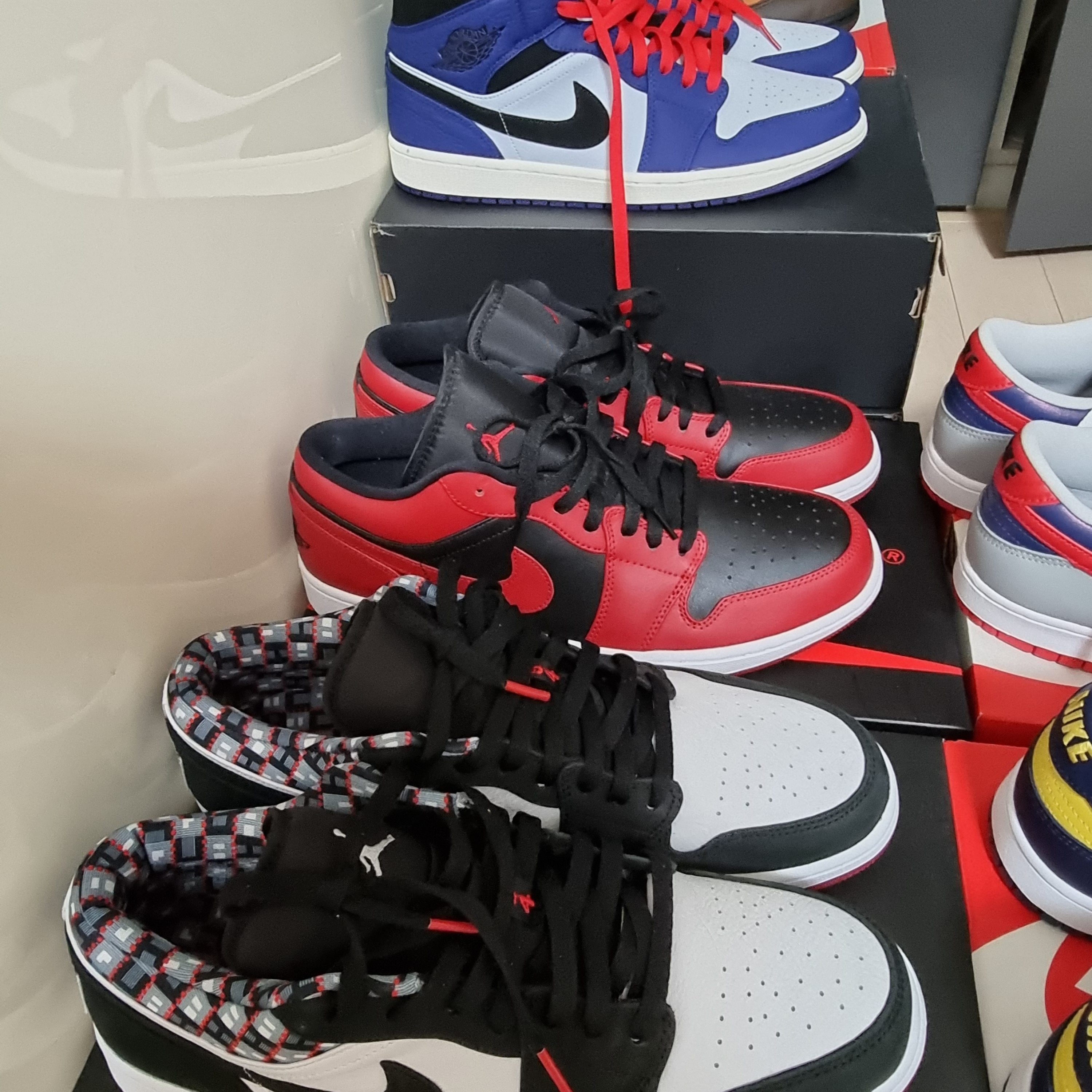 Jordan 1 Low Varsity Red, Jordan 1 Low Quai 54 2021 착용 스타일 - 2