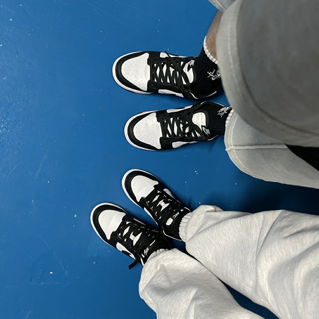 Nike Dunk Low Retro Black, (W) Nike Dunk Low Black 착용 스타일