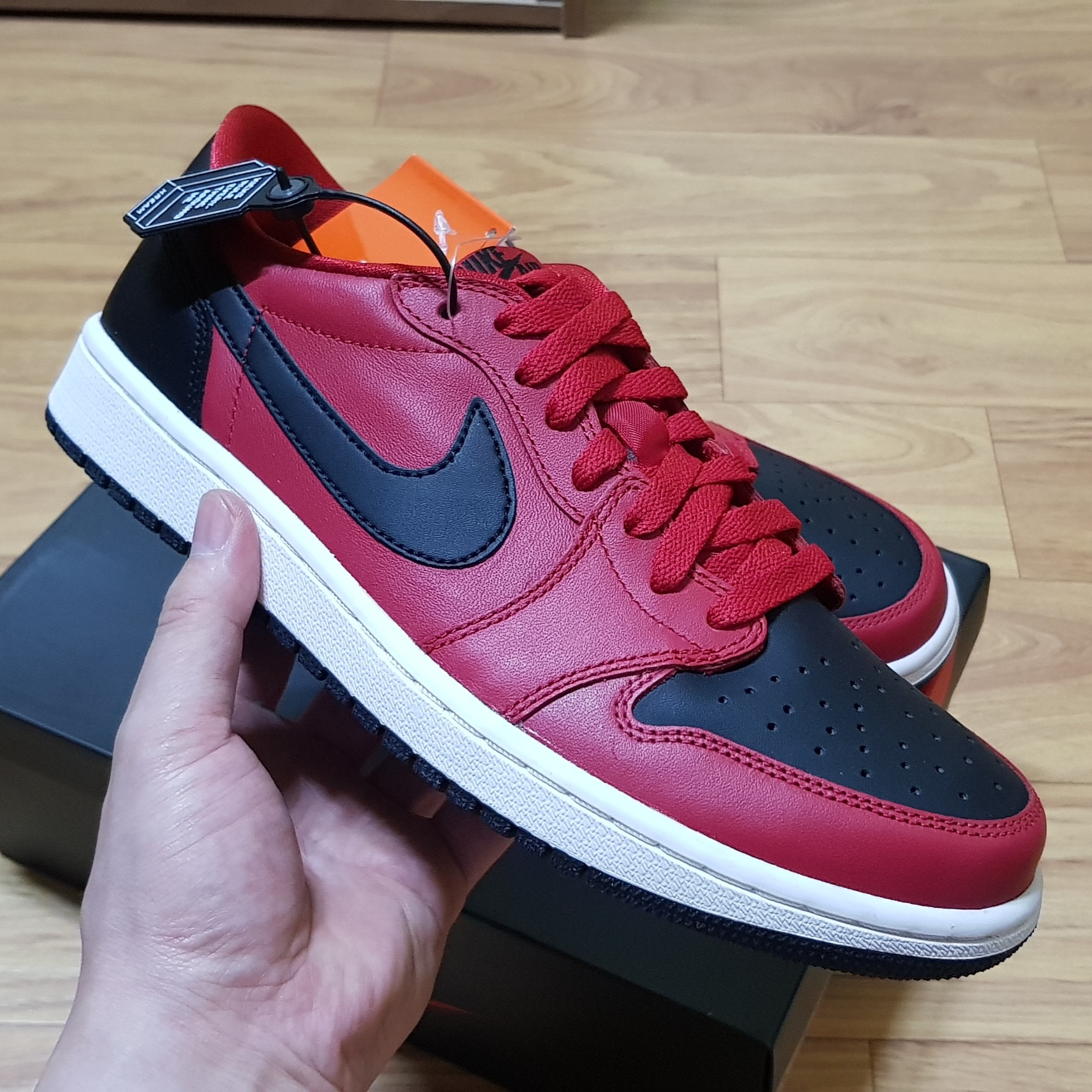 Jordan 1 Retro Low Gym Red Black 착용 스타일 - 2