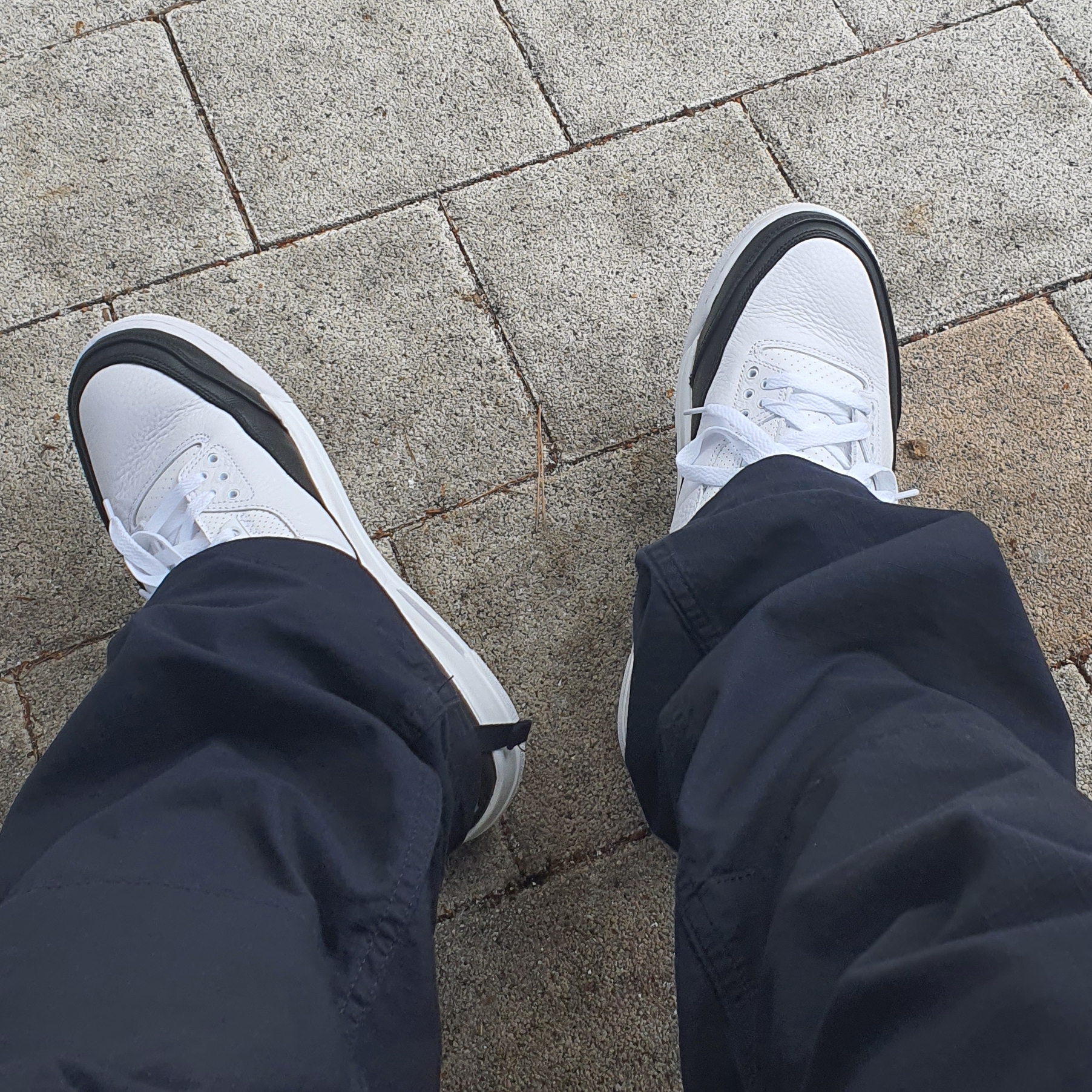 Jordan 3 x Fragment Retro SP White Black 착용 스타일