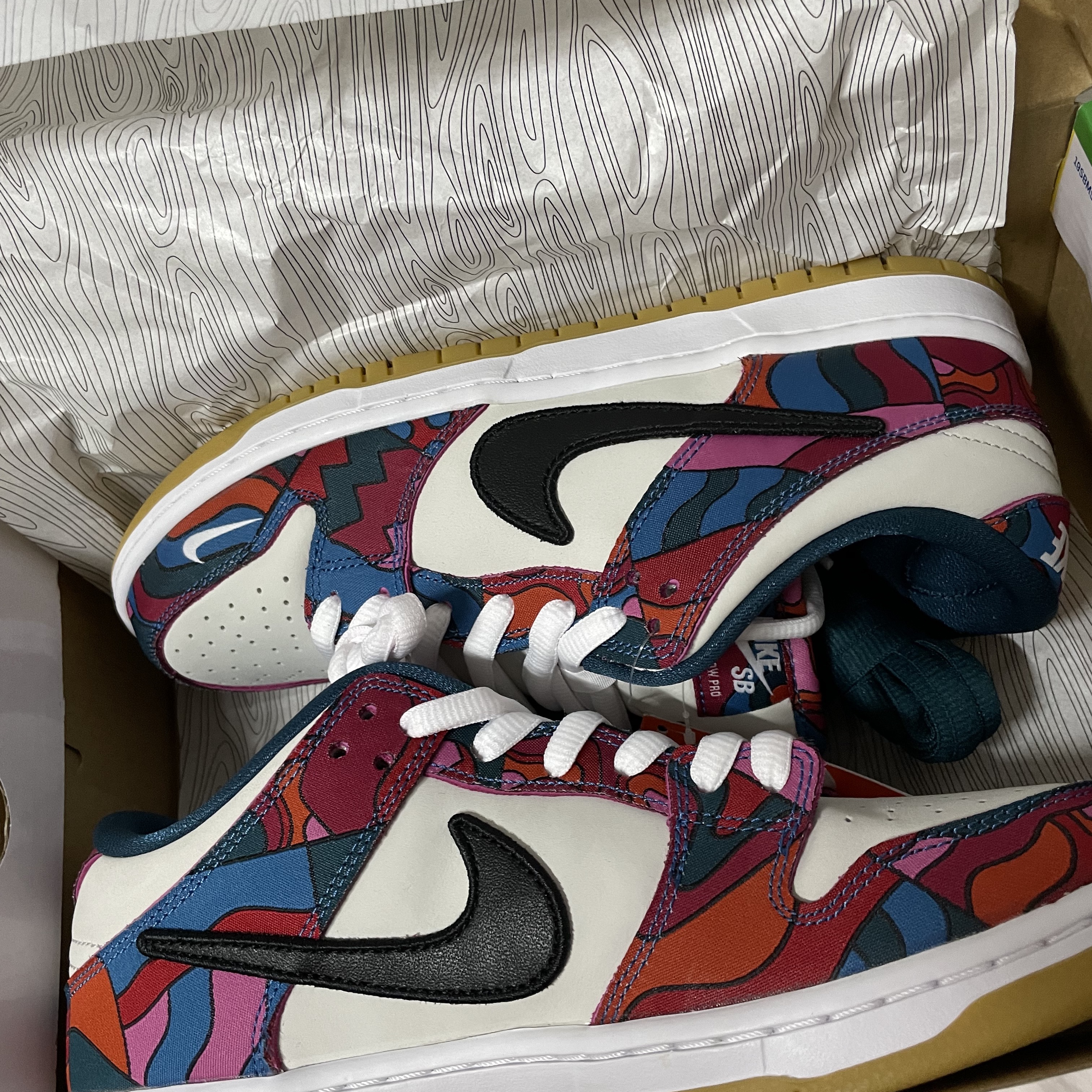 Nike x Parra SB Dunk Low Pro Abstract Art 착용 스타일 - 4