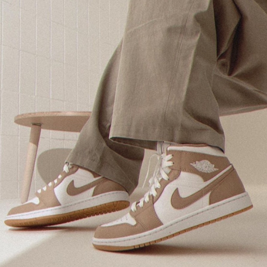 Jordan 1 Mid Tan Gum 착용 스타일