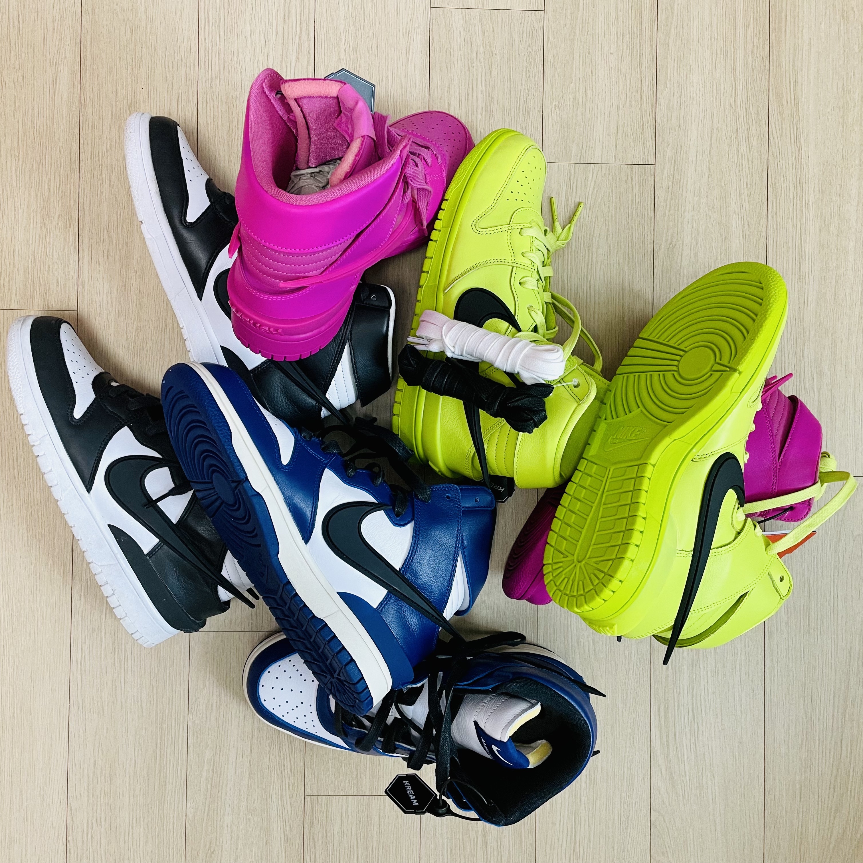 Nike x Ambush Dunk High Black, Nike x Ambush Dunk High Deep Royal Blue 착용 스타일