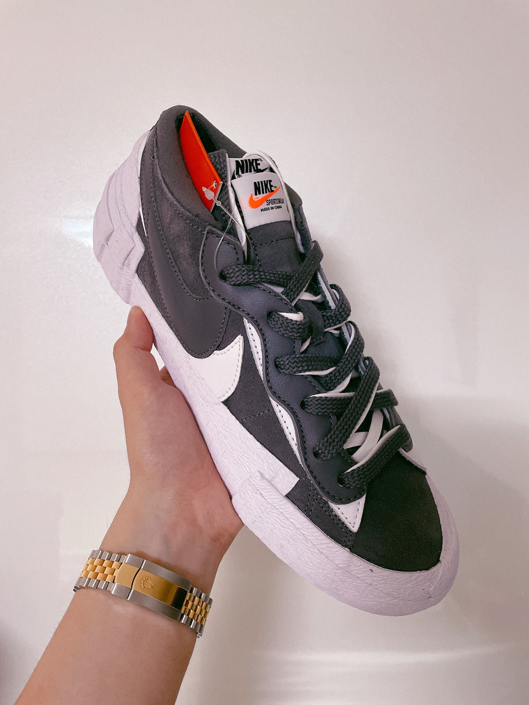 Nike x Sacai Blazer Low Iron Grey 착용 스타일