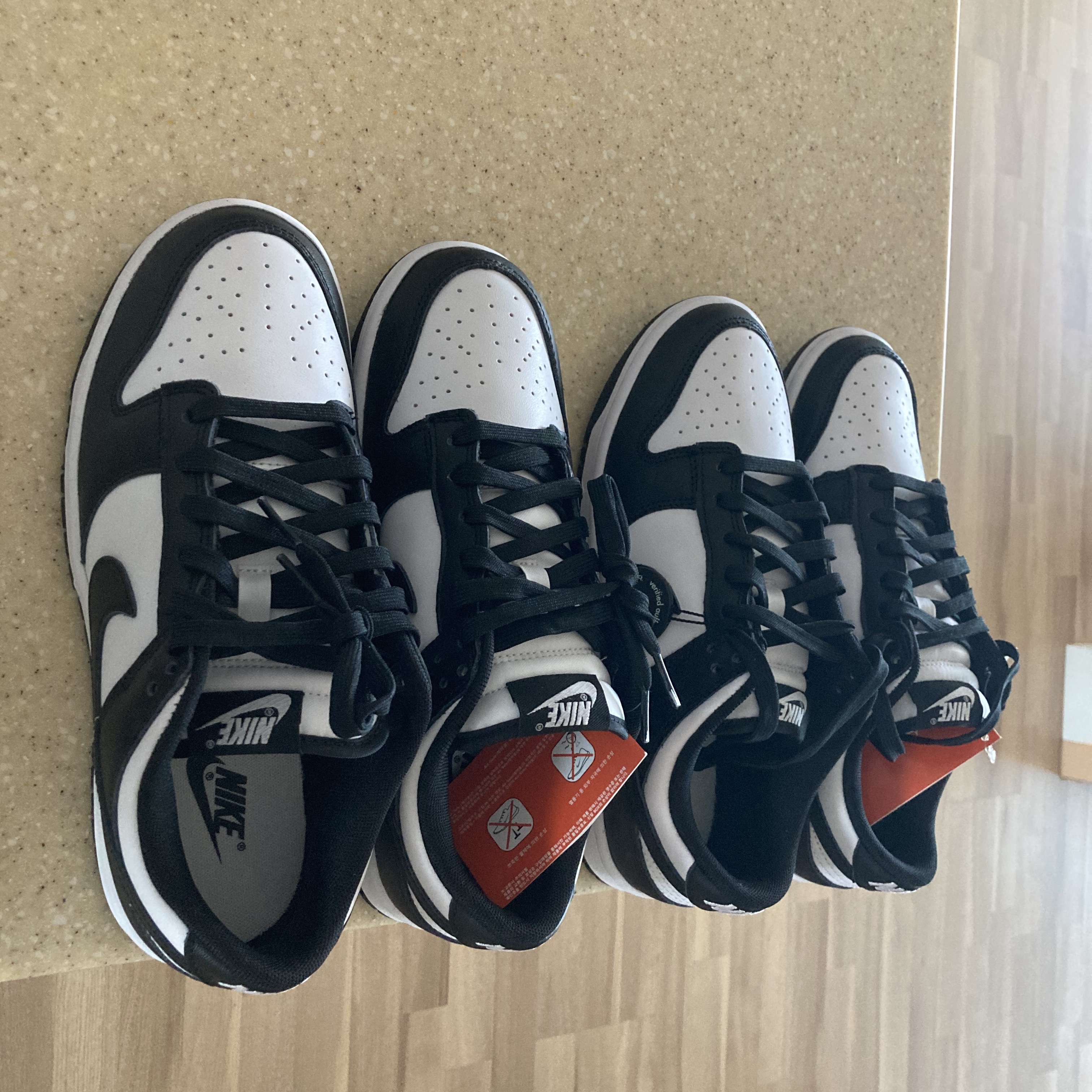 Nike Dunk Low Retro Black, (W) Nike Dunk Low Black 착용 스타일 - 1