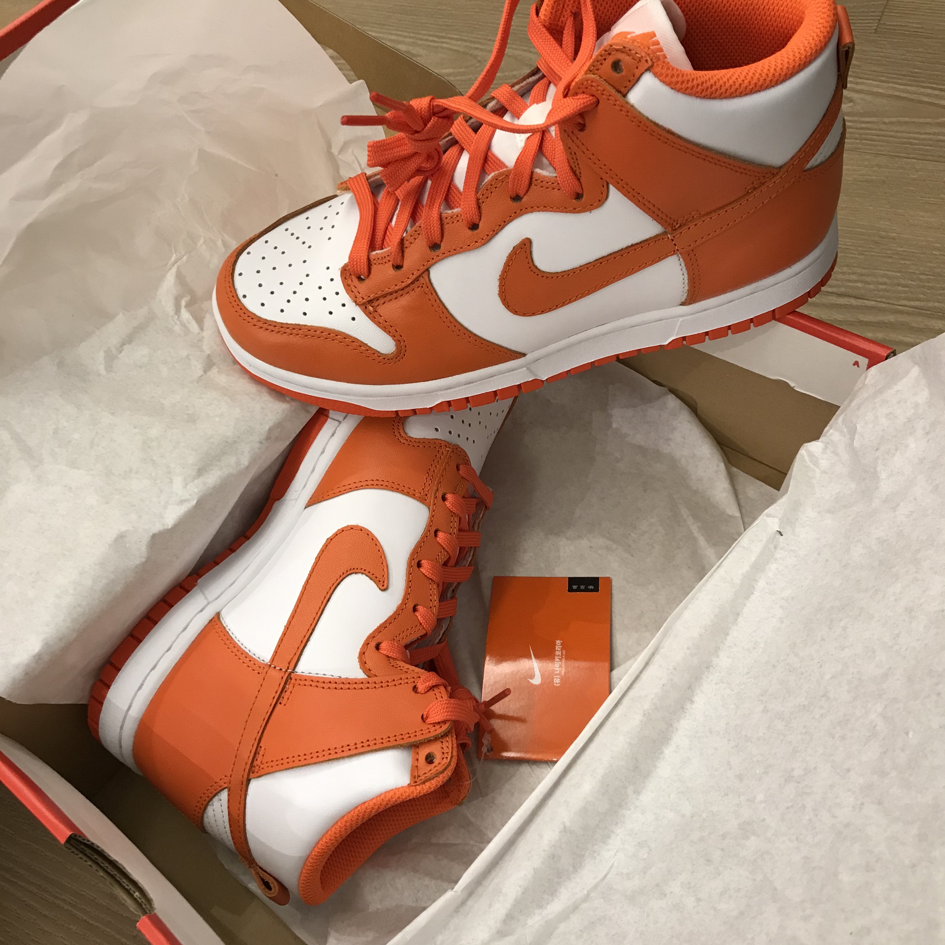 Nike Dunk High Retro Orange Blaze, (GS) Nike Dunk High Orange Blaze 착용 스타일 - 3