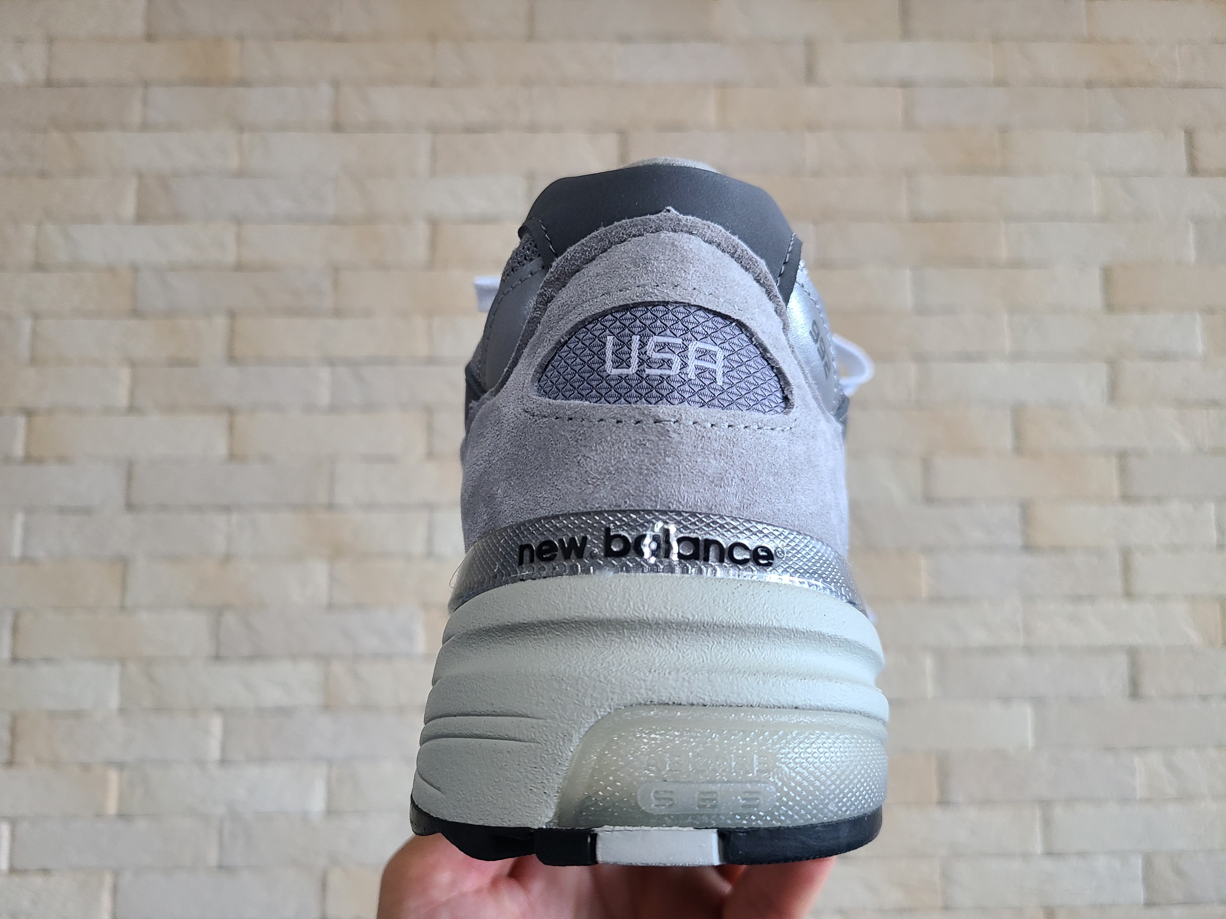 New Balance 992 Made in USA Grey - D Standard 착용 스타일 - 4