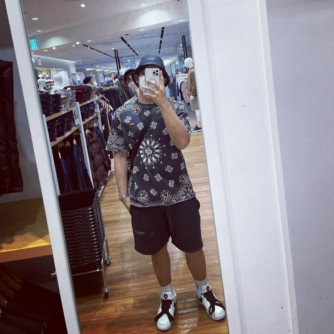 Nike x Peaceminusone Air Force 1 Low Para-Noise 2.0, Essentials Sweatshorts Black - 21SS 착용 스타일