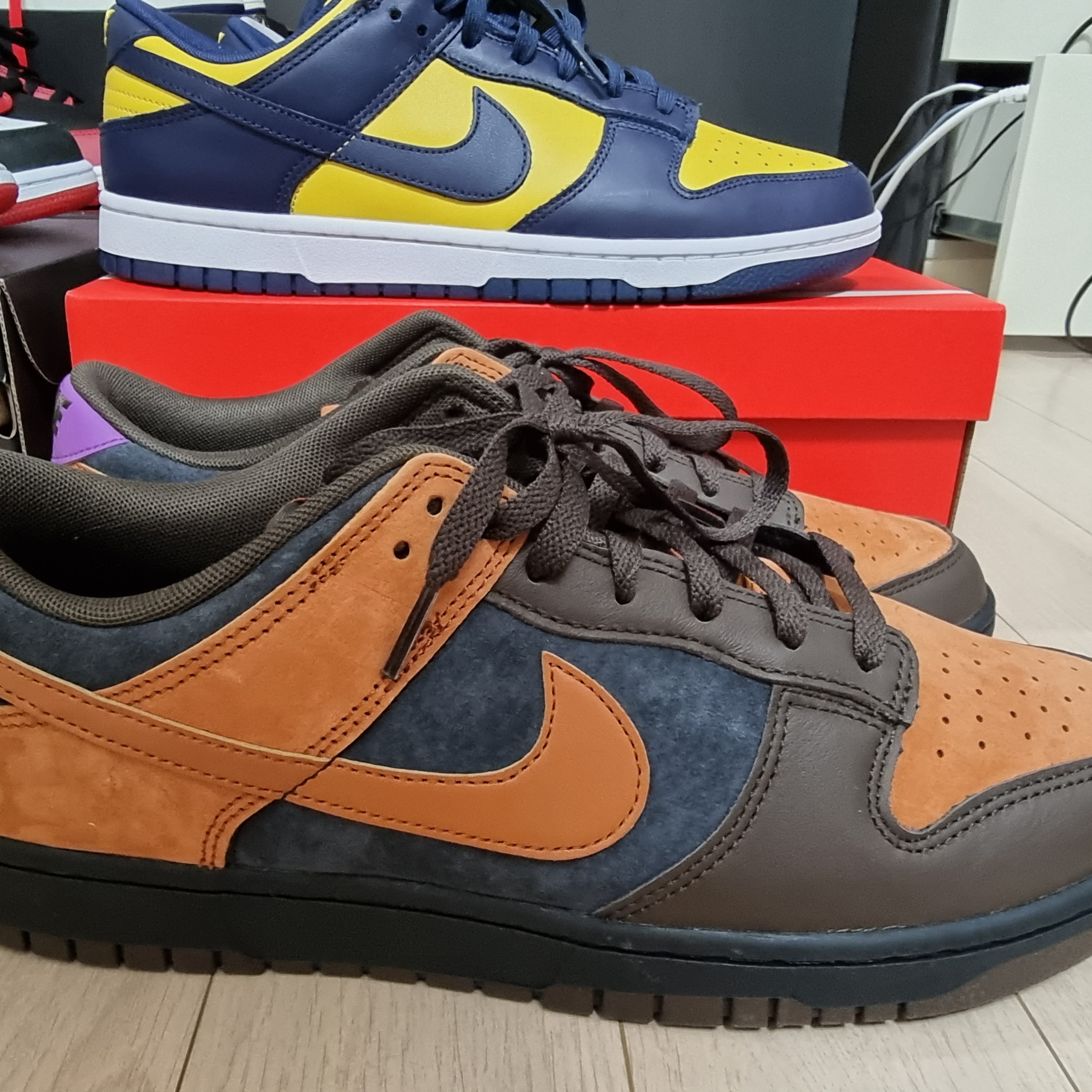 Nike Dunk Low Retro PRM Cider, Nike Dunk Low Retro Varsity Maize 착용 스타일 - 1