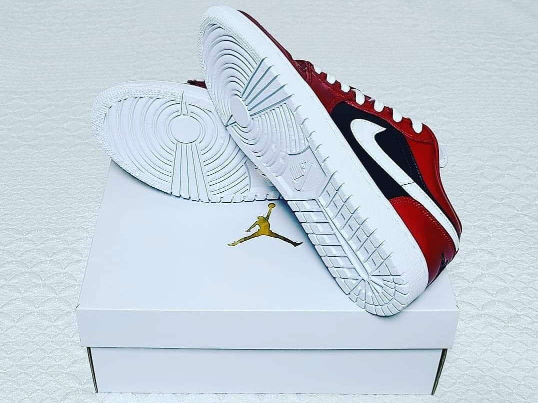(W) Jordan 1 Low Chicago Flip 착용 스타일 - 4