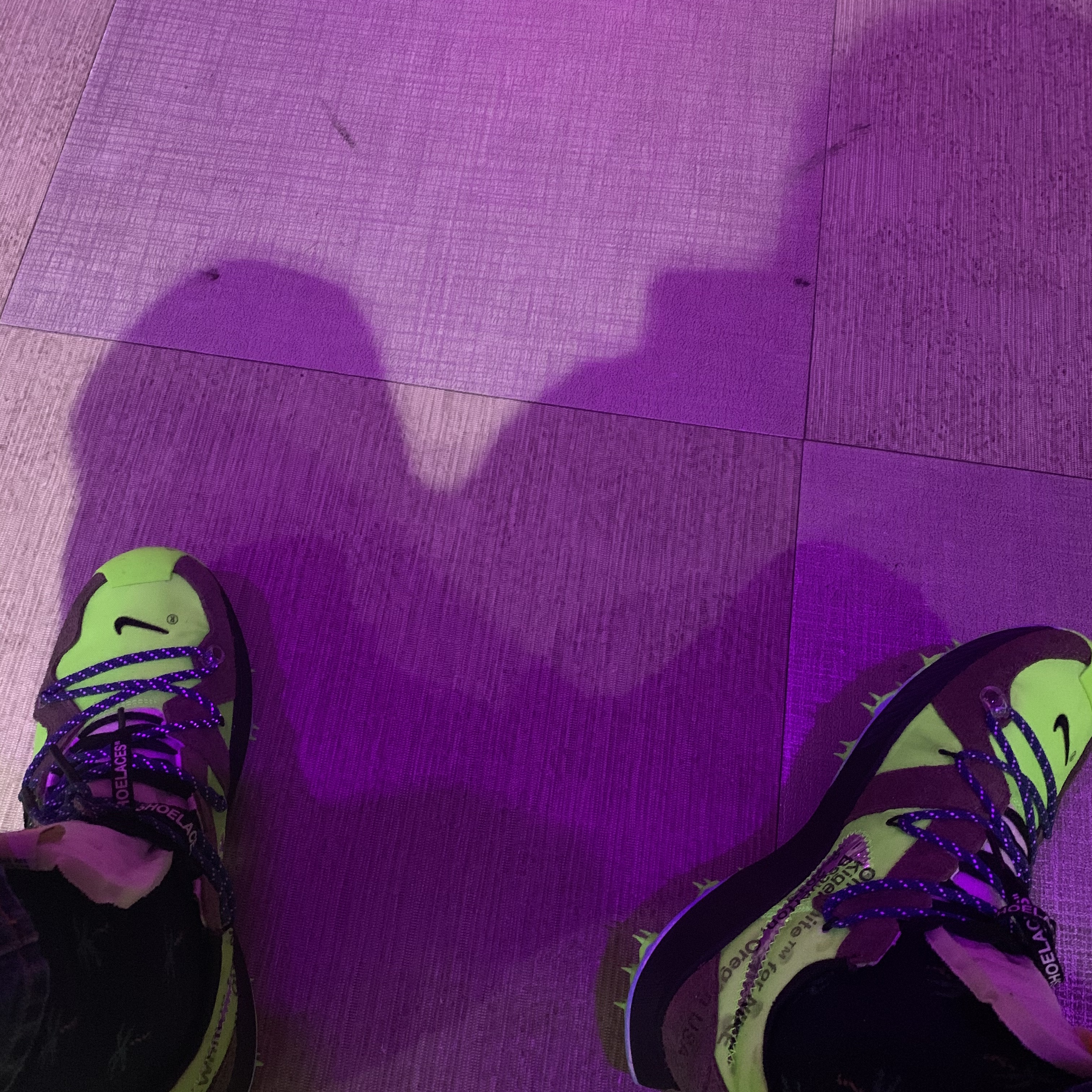 (W) Nike x Off-White Zoom Terra Kiger 5 Electric Green 착용 스타일