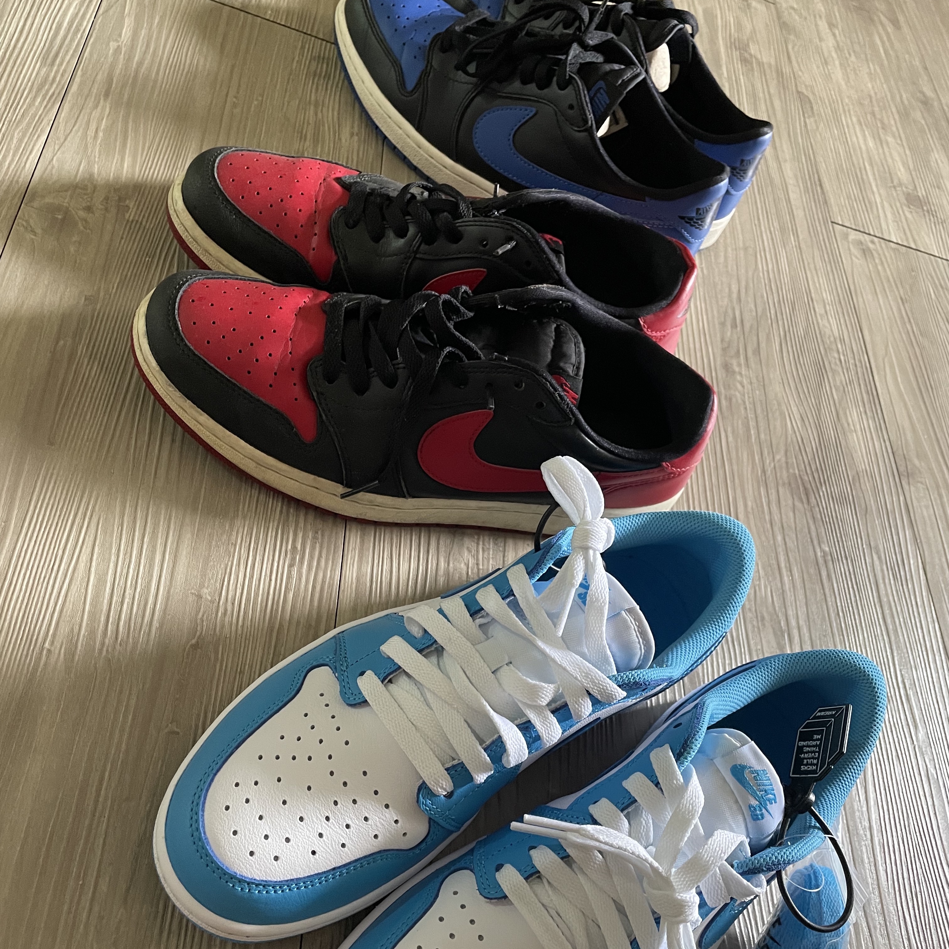 Jordan 1 Low SB UNC, Jordan 1 Retro Low OG Bred 2015 착용 스타일 - 2