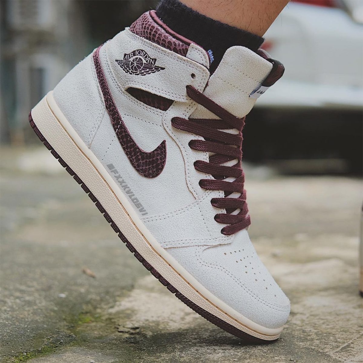 (W) Jordan 3 x A Ma Maniere Retro SP, Nike x A Ma Maniere Air Force 1 High Hand Wash Cold 착용 스타일 - 2