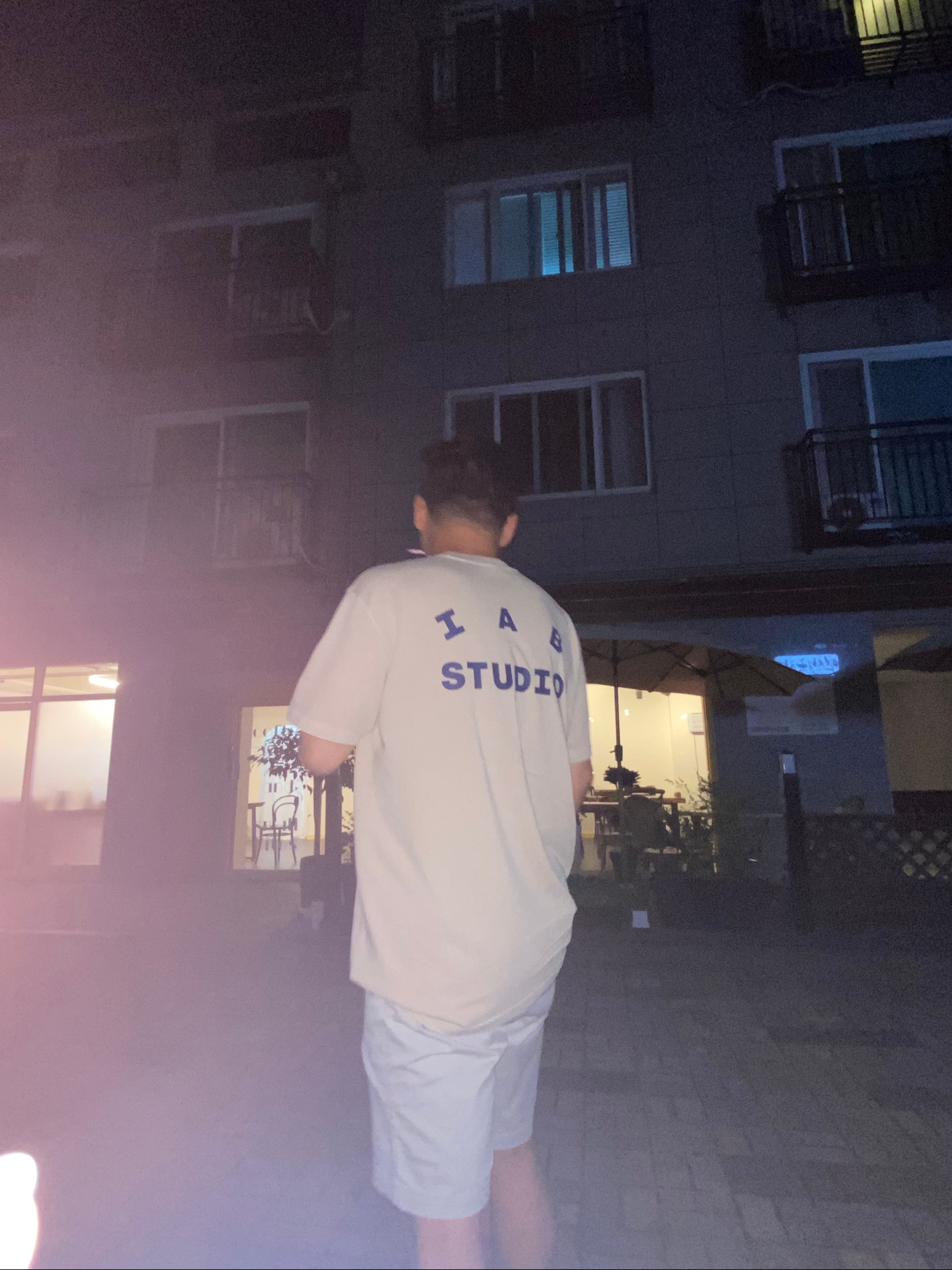 IAB Studio Pigment T-Shirt Oatmeal, Nike Air Force 1 '07 Low White 착용 스타일 - 4