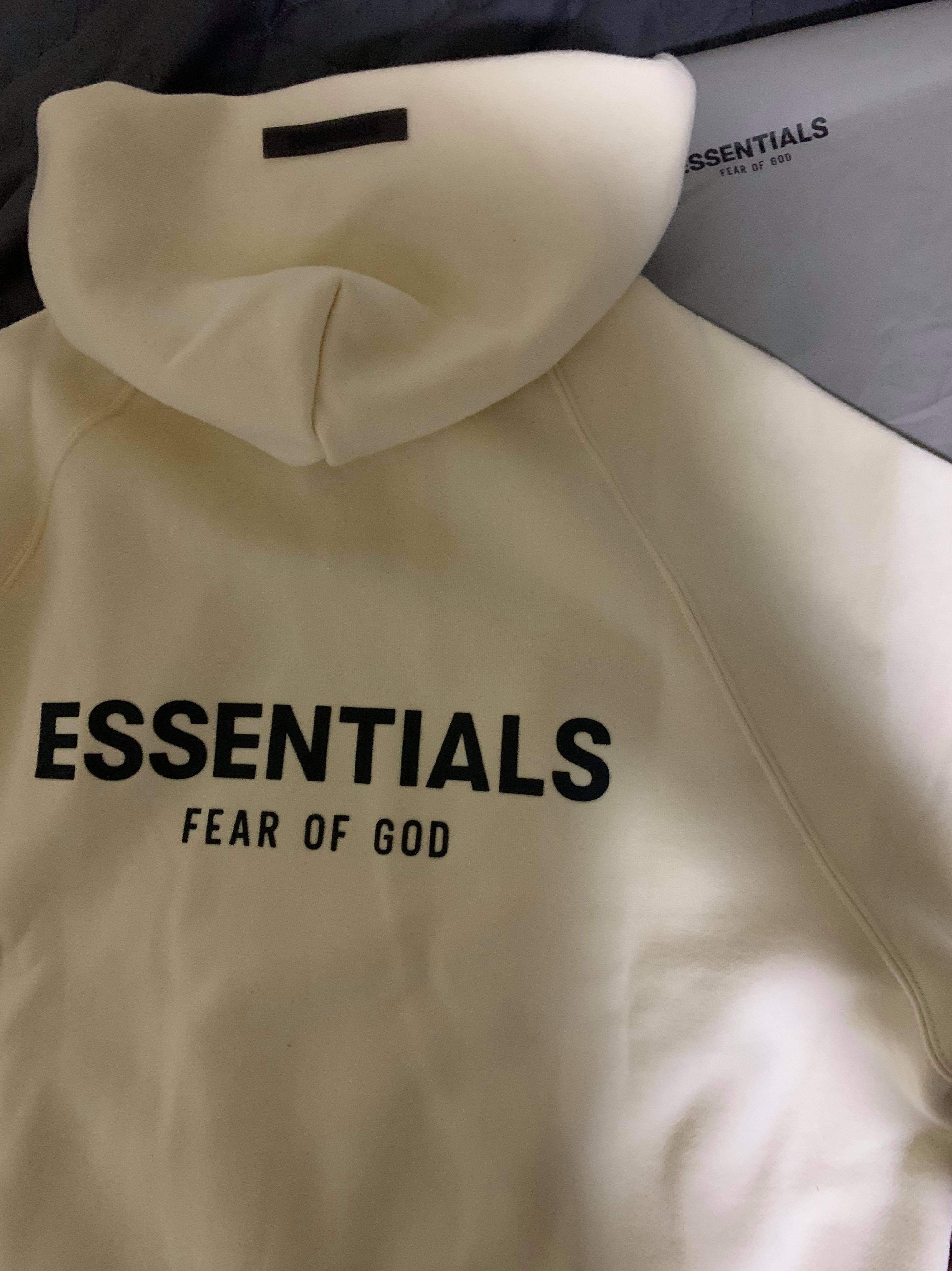 Essentials Pull-Over Hoodie Cream - 21SS 착용 스타일