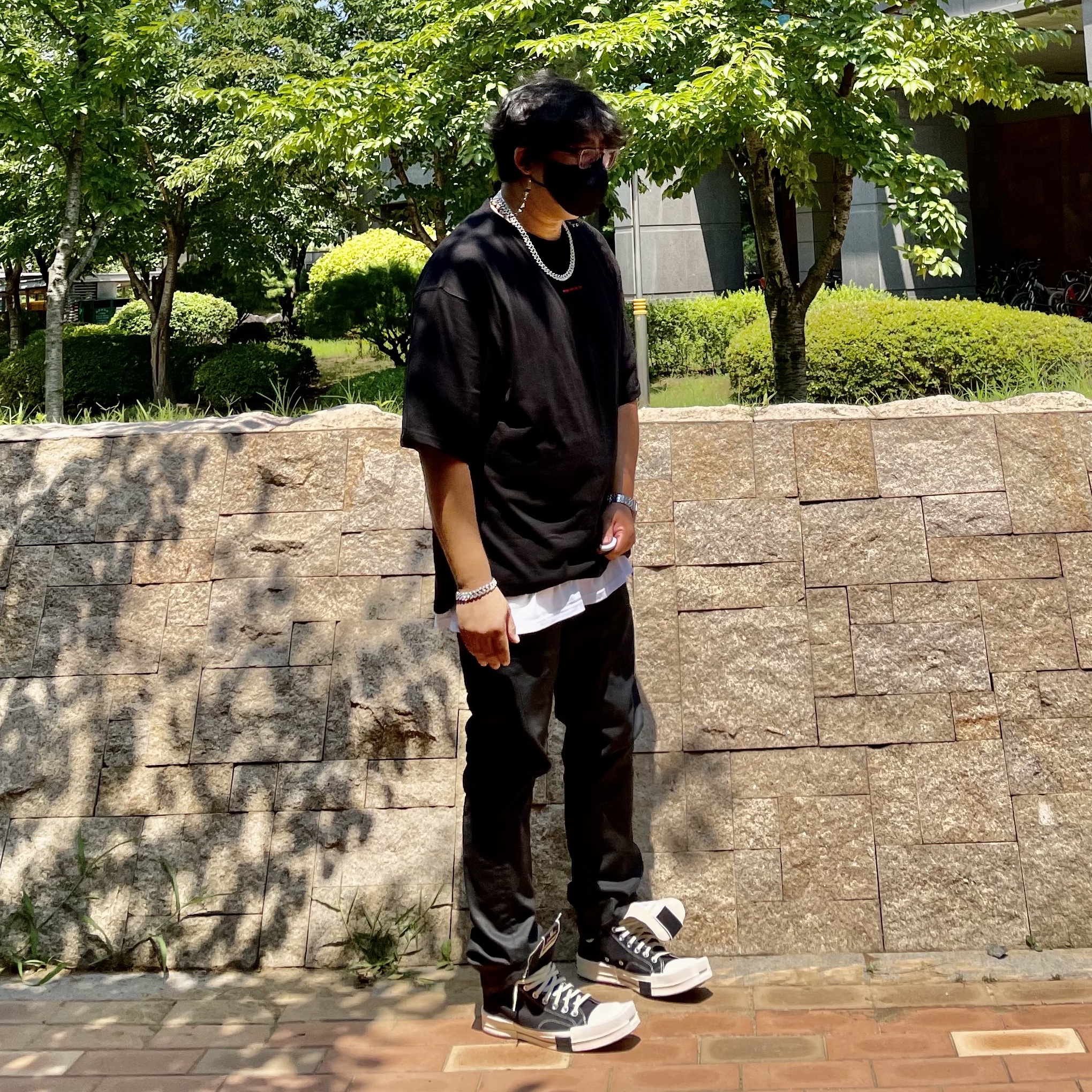 Converse x Drkshdw Turbodrk Chuck 70 Hi Black 착용 스타일 - 1