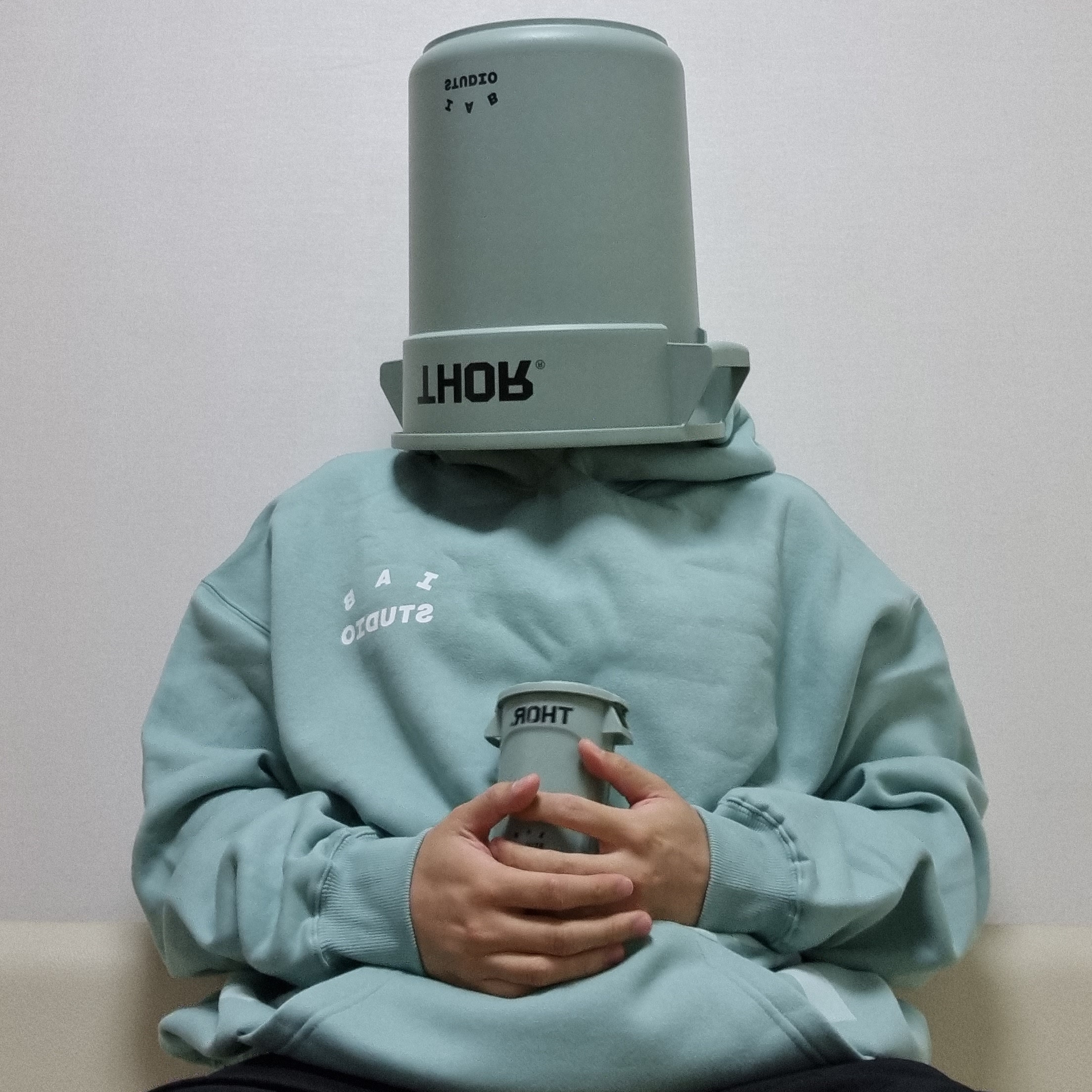 IAB Studio x Thor Set Ash Green, IAB Studio x Thor Hoodie Ash Green 착용 스타일