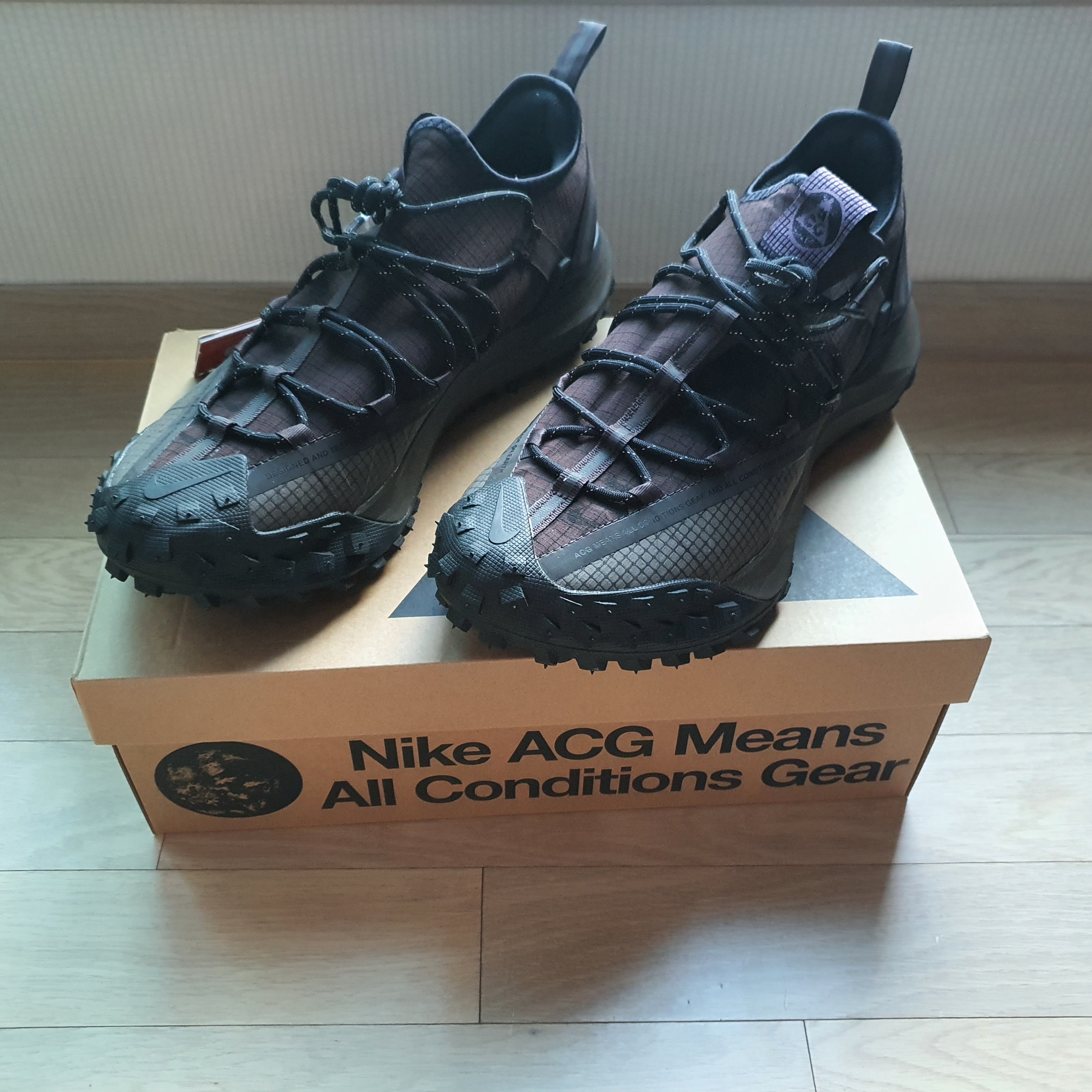 Nike ACG Mountain Fly Low Brown Basalt 착용 스타일 - 1