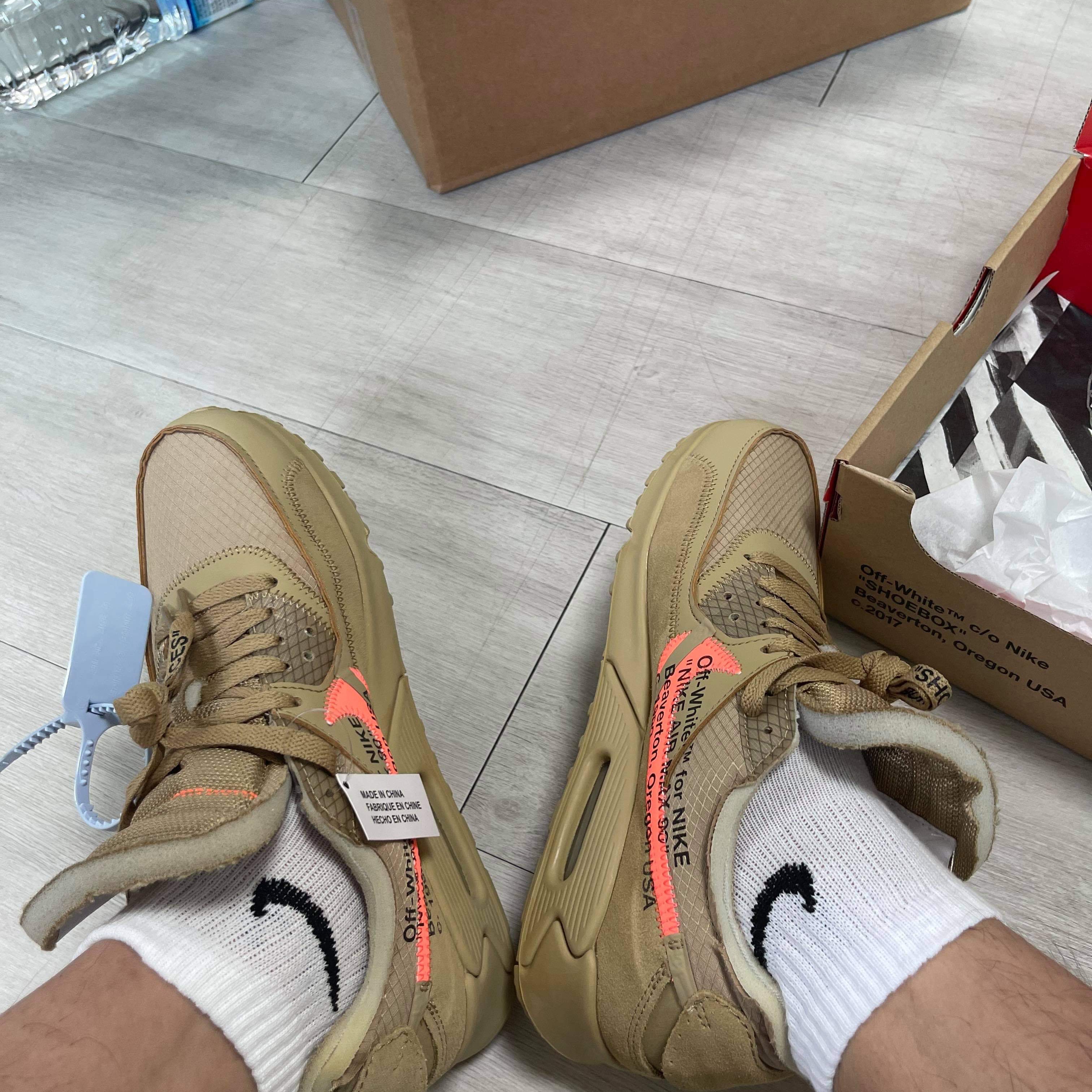 Nike x Off-White Air Max 90 V2 Desert Ore 착용 스타일 - 2