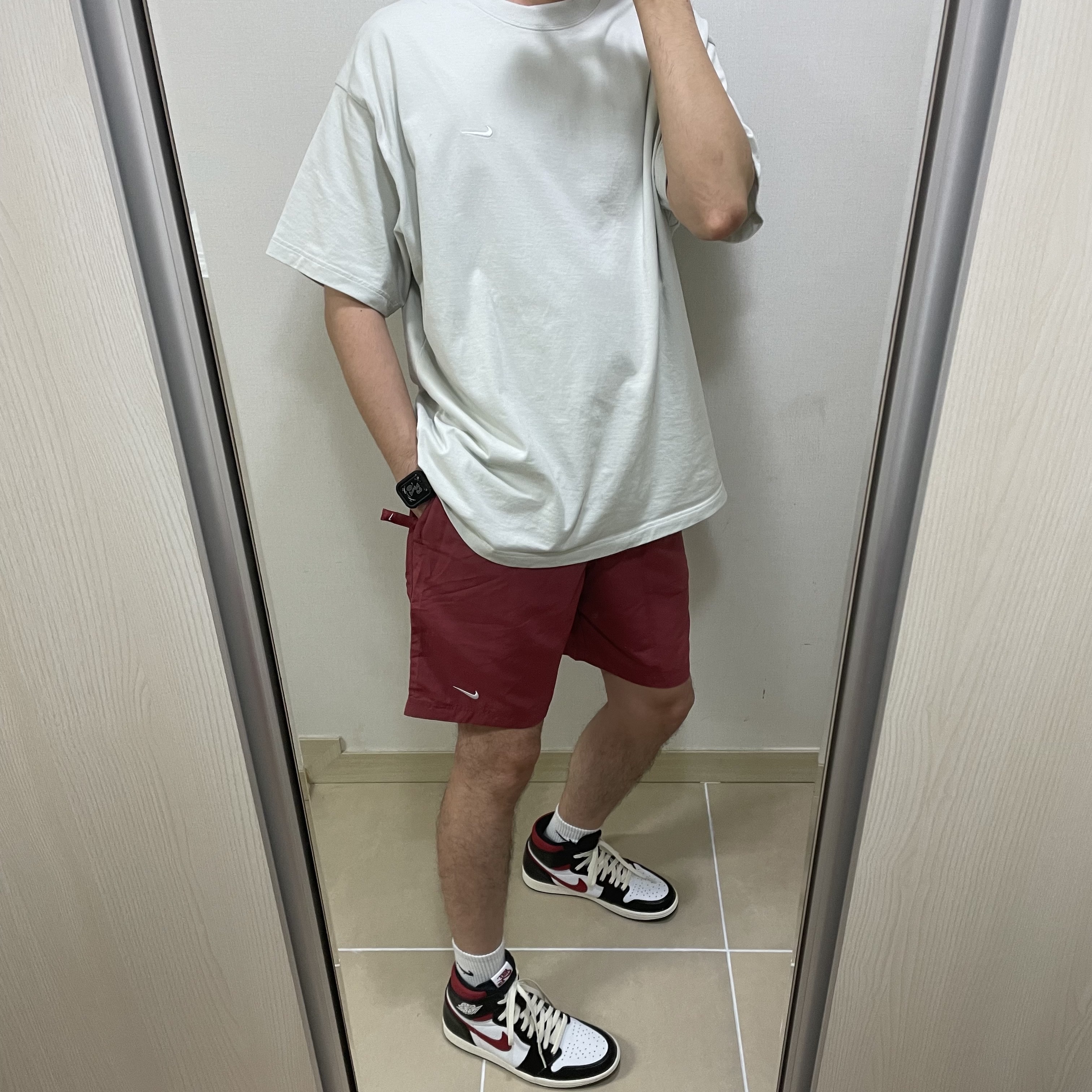Nike NRG Solo Swoosh Shorts Cedar - US/EU, Nike NRG Solo Swoosh Shorts Cedar - Asia 착용 스타일 - 1