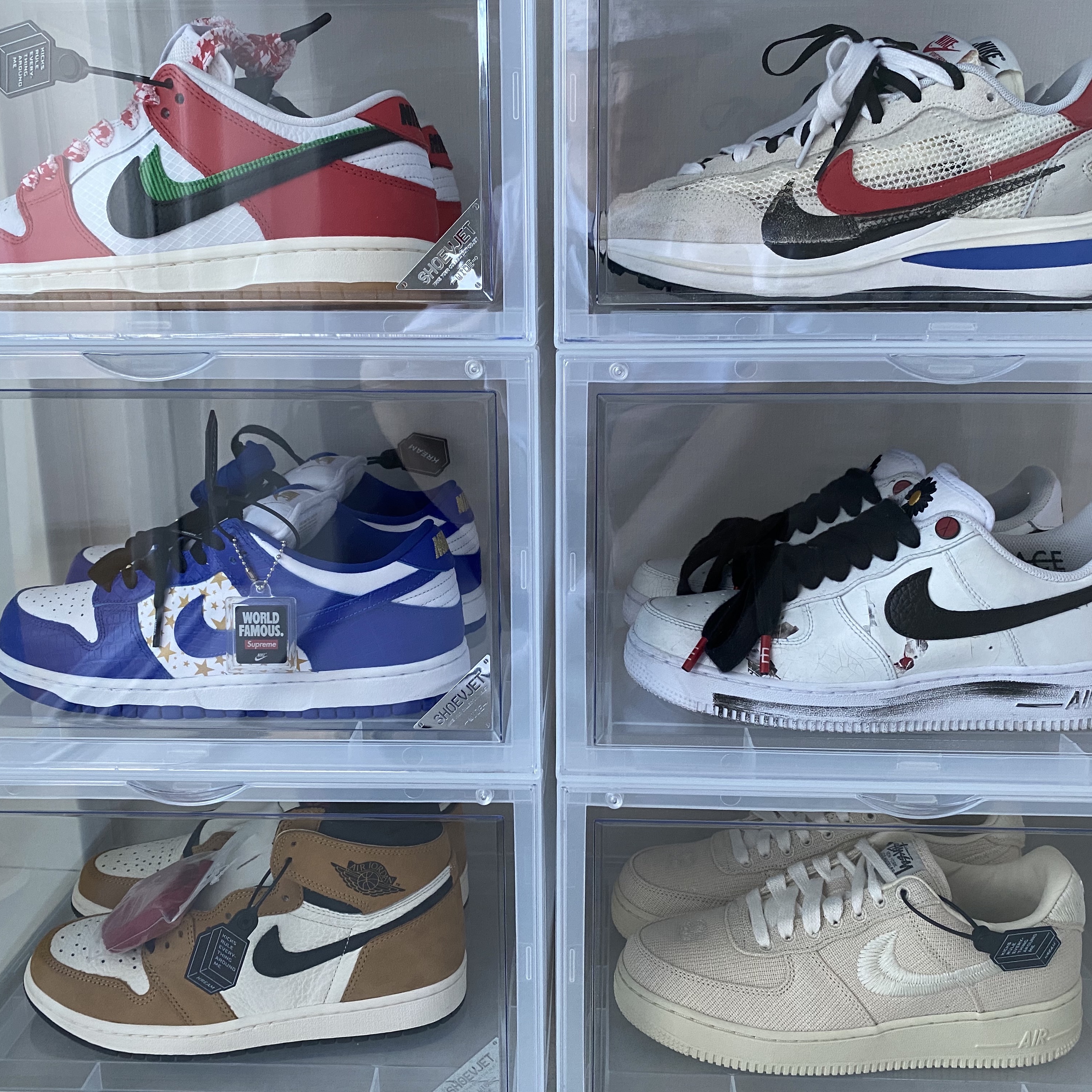 Nike x Frame Skate SB Dunk Low Pro Habibi, Nike x Supreme SB Dunk Low Hyper Blue 착용 스타일