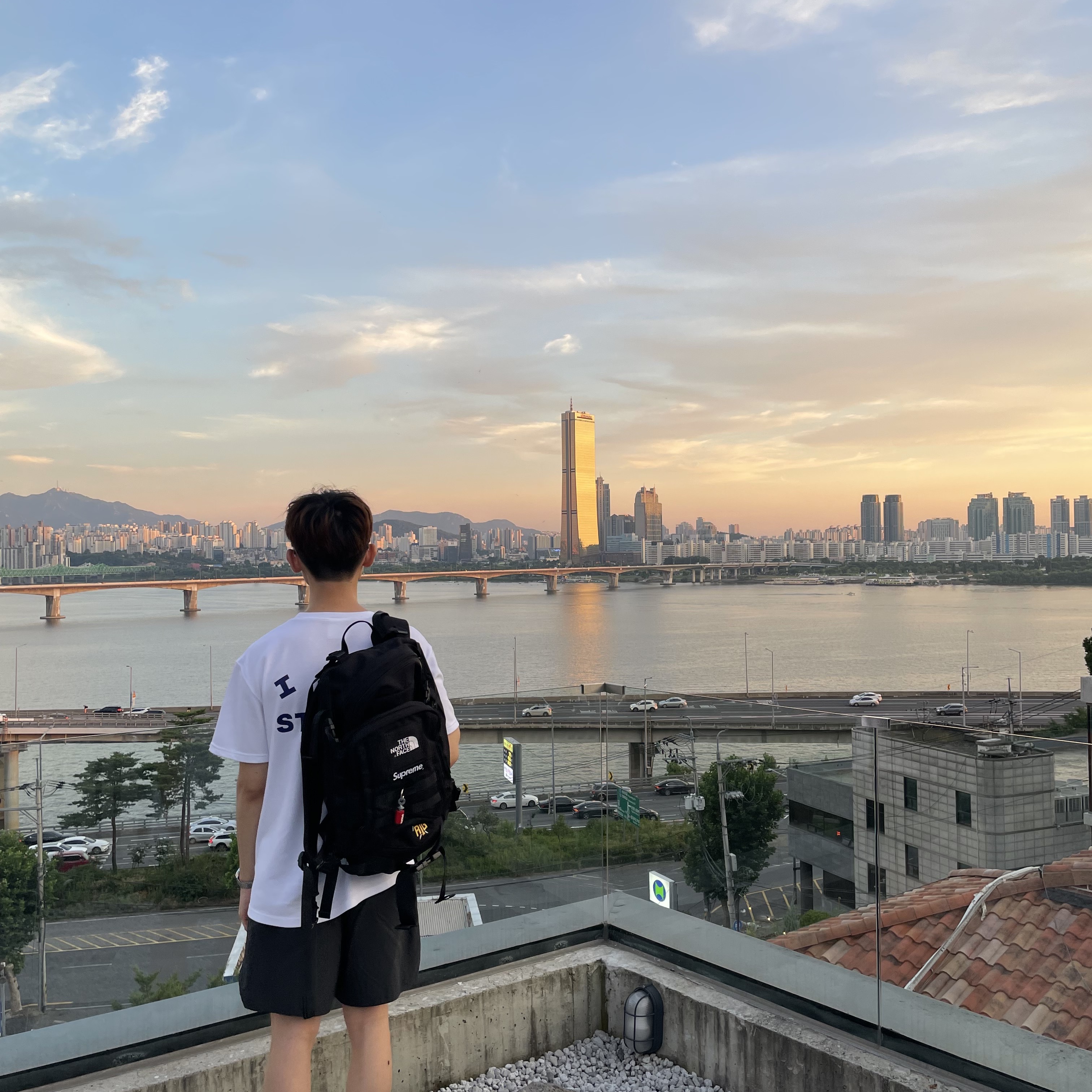 Supreme x The North Face RTG Backpack Black - 20SS, IAB Studio T-Shirt White 착용 스타일 - 1
