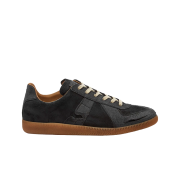 Maison Margiela Replica Distressed Suede Sneakers Black