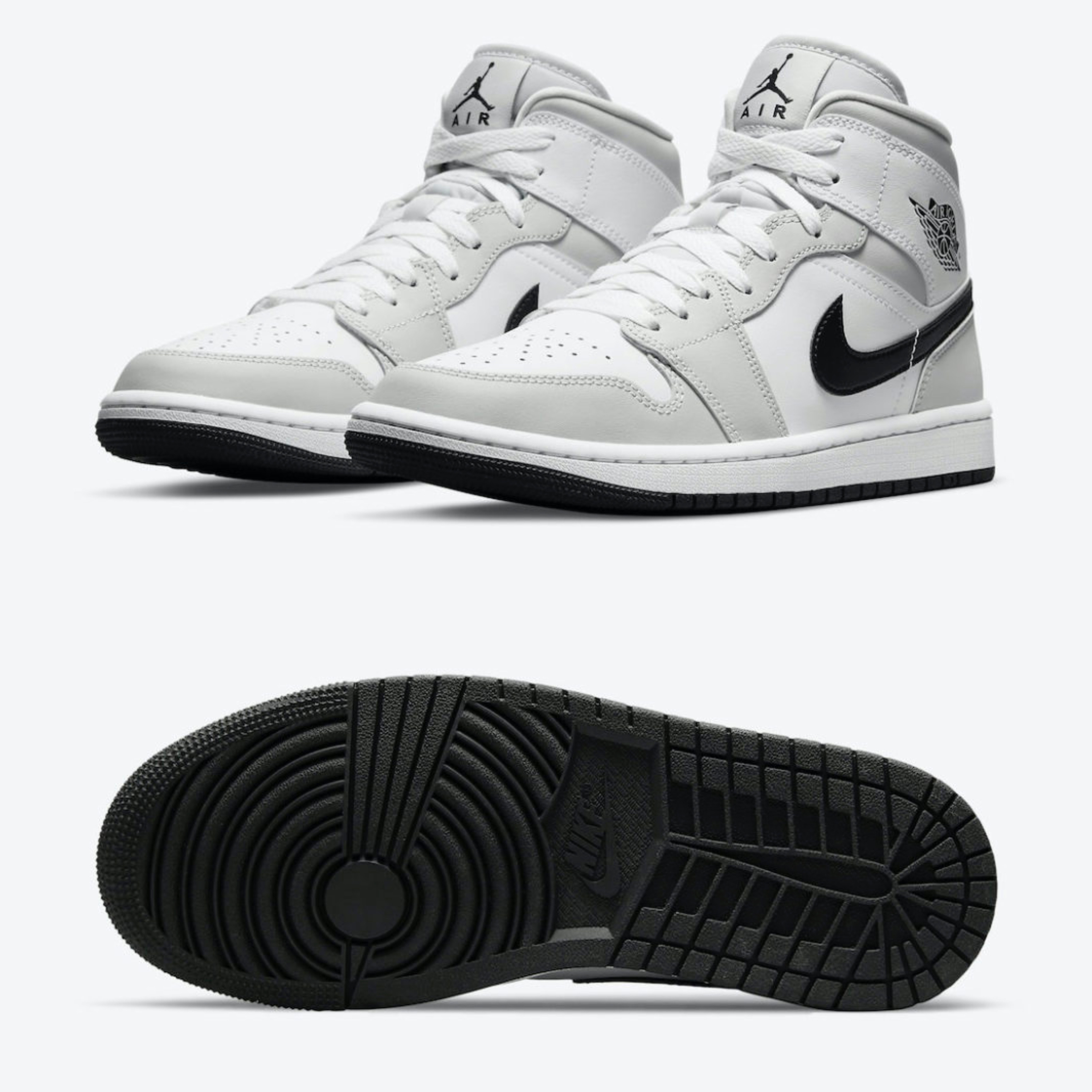 Jordan 1 Mid Light Smoke Grey, Jordan 1 Low Light Smoke Grey 착용 스타일 - 2