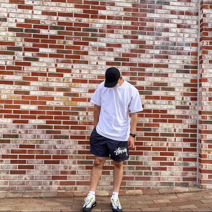 Nike x Stussy Water Shorts Off Noir, Nike Air Max 95 OG Neon Yellow 2020 착용 스타일