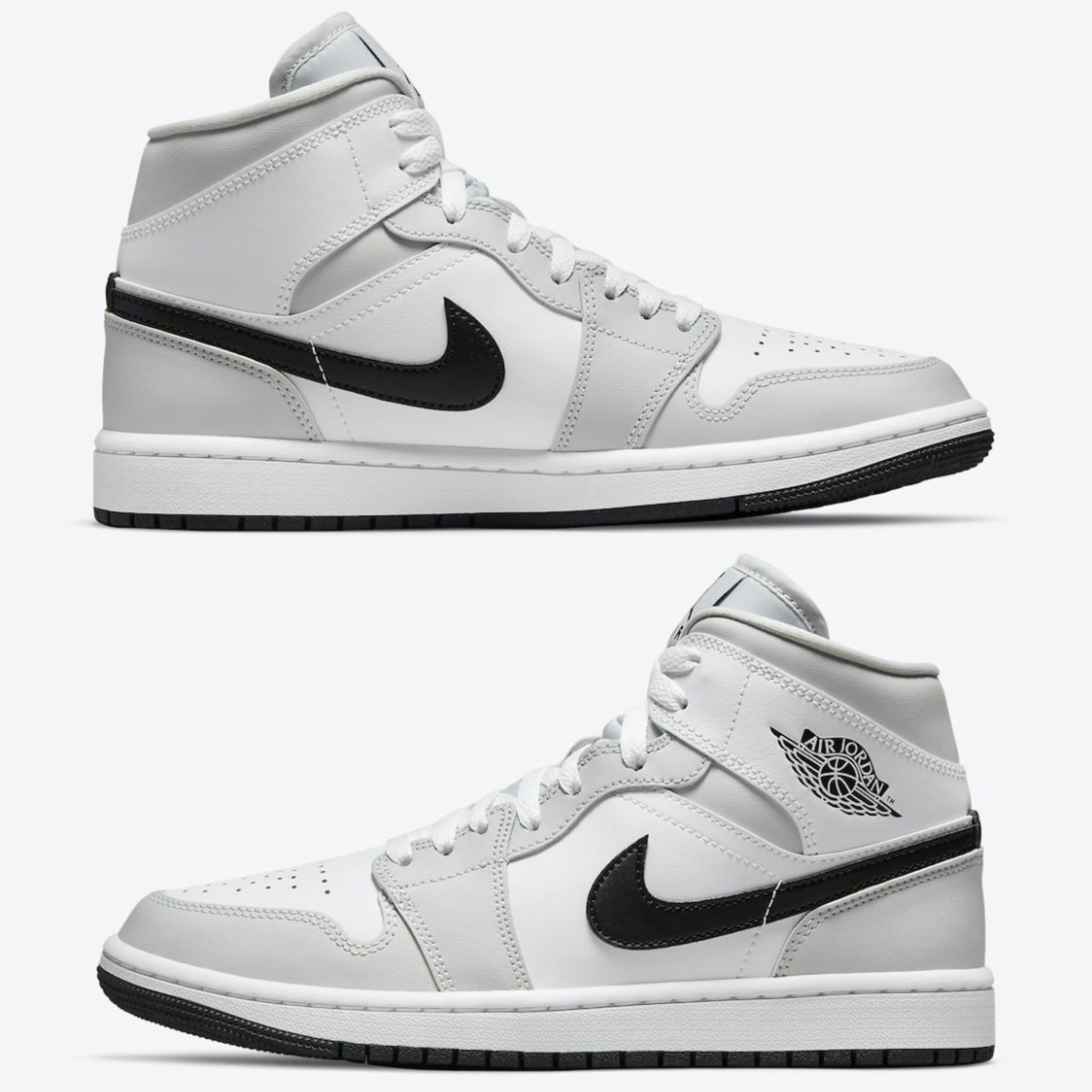 Jordan 1 Mid Light Smoke Grey, Jordan 1 Low Light Smoke Grey 착용 스타일 - 3