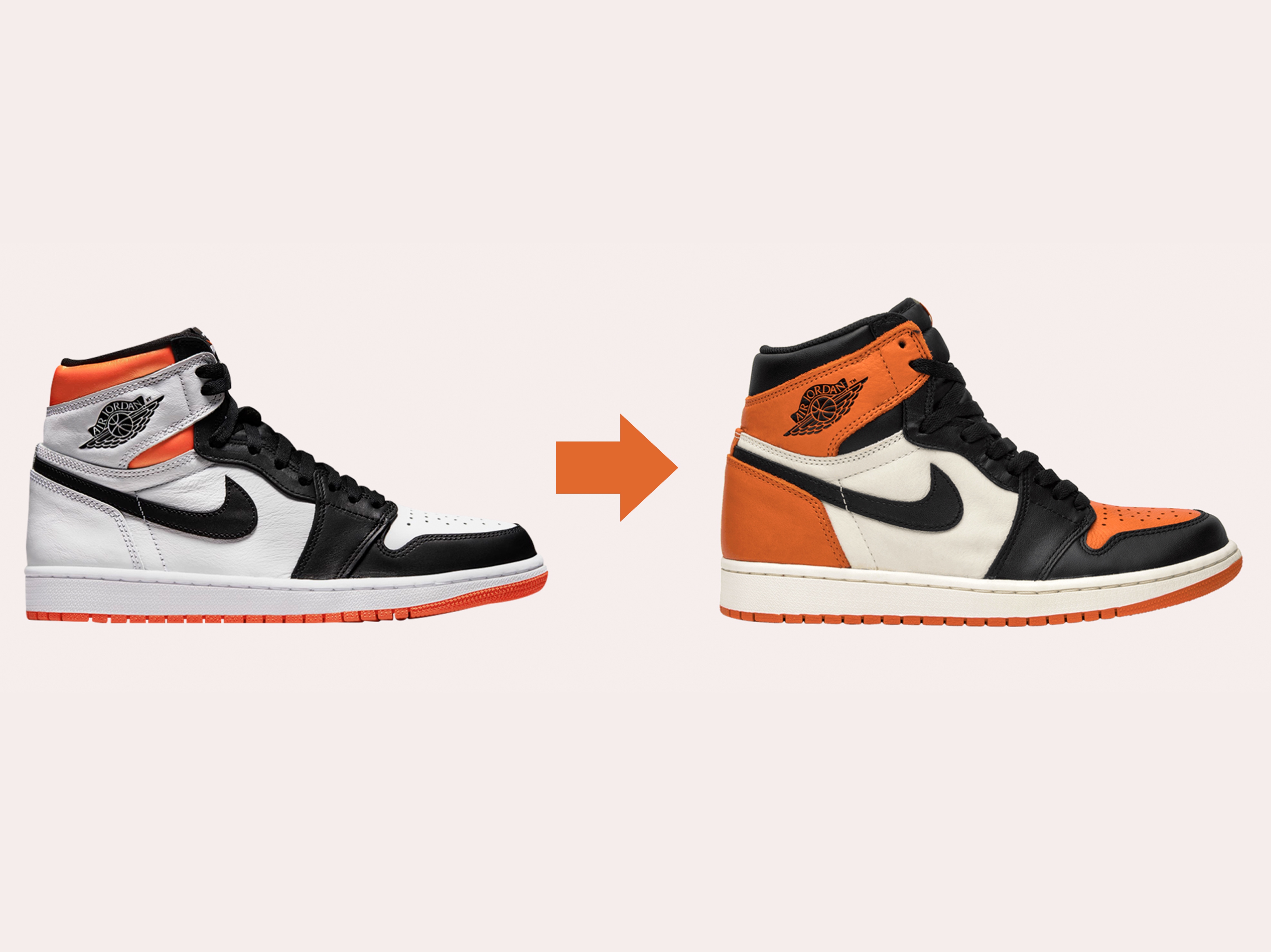 Jordan 1 Retro High OG Electro Orange, Jordan 1 Retro Shattered Backboard 착용 스타일