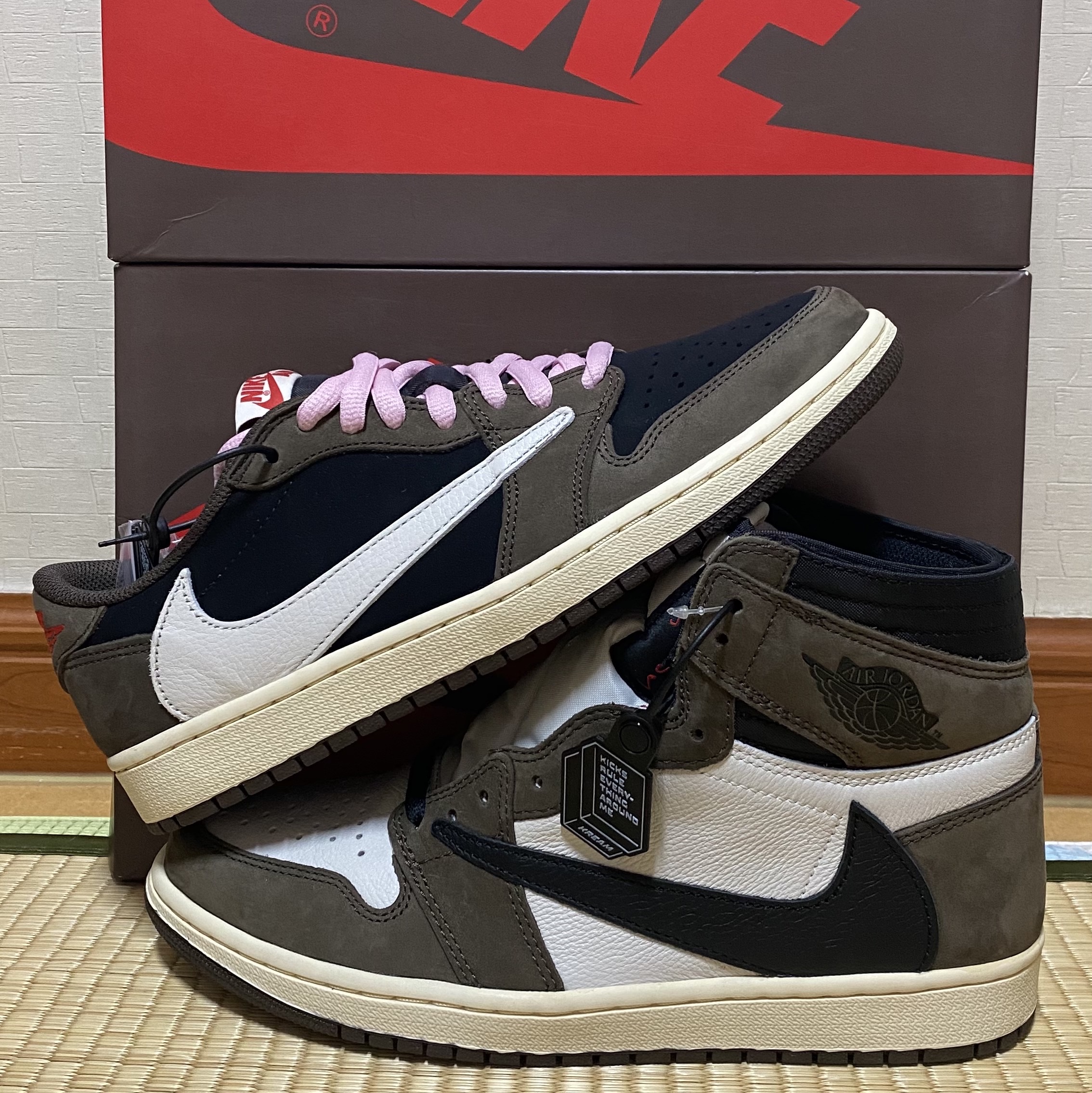 Jordan 1 x Travis Scott Retro High OG SP Mocha, Jordan 1 x Travis Scott Retro Low OG SP Mocha 착용 스타일