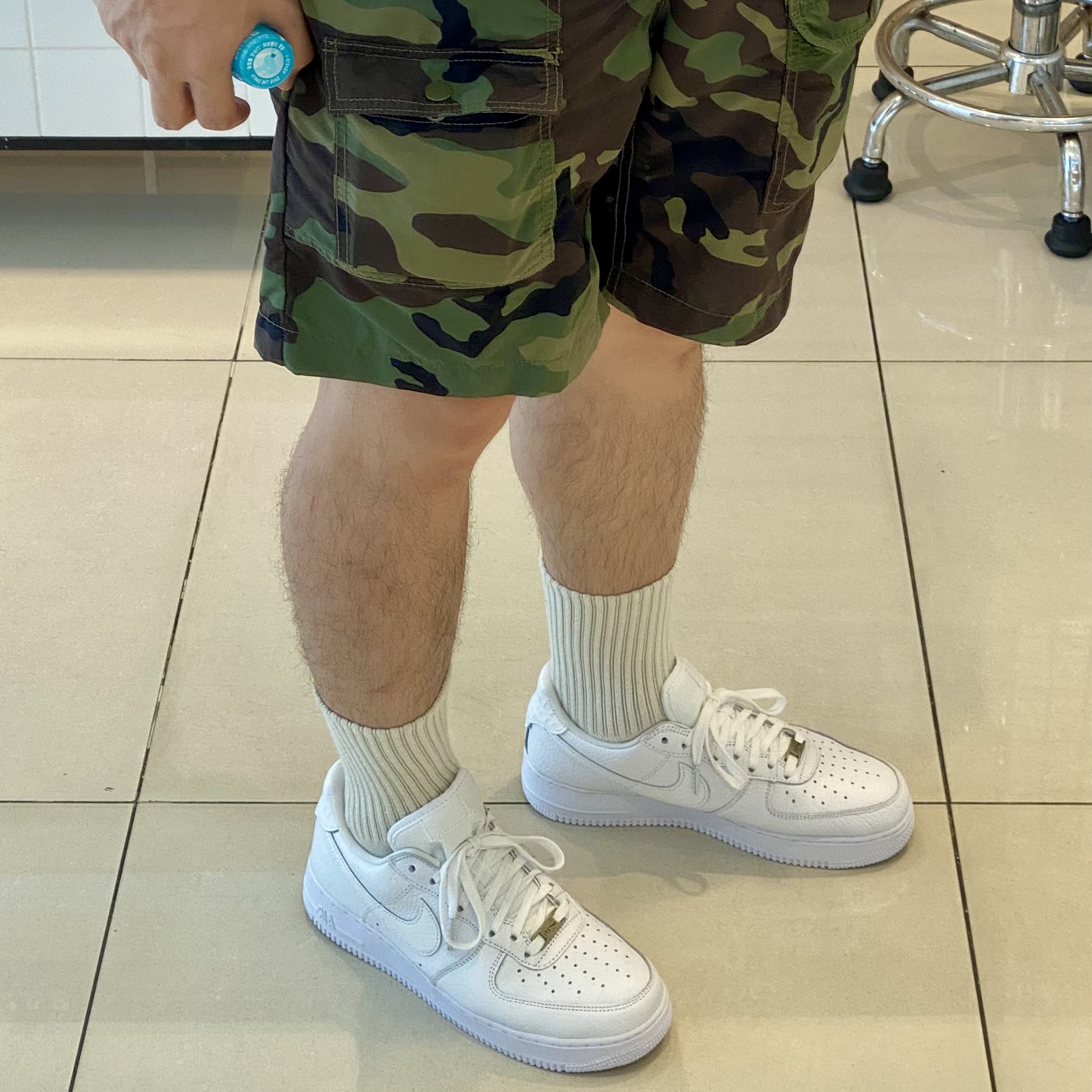 Nike Air Force 1 '07 Craft Triple White 착용 스타일