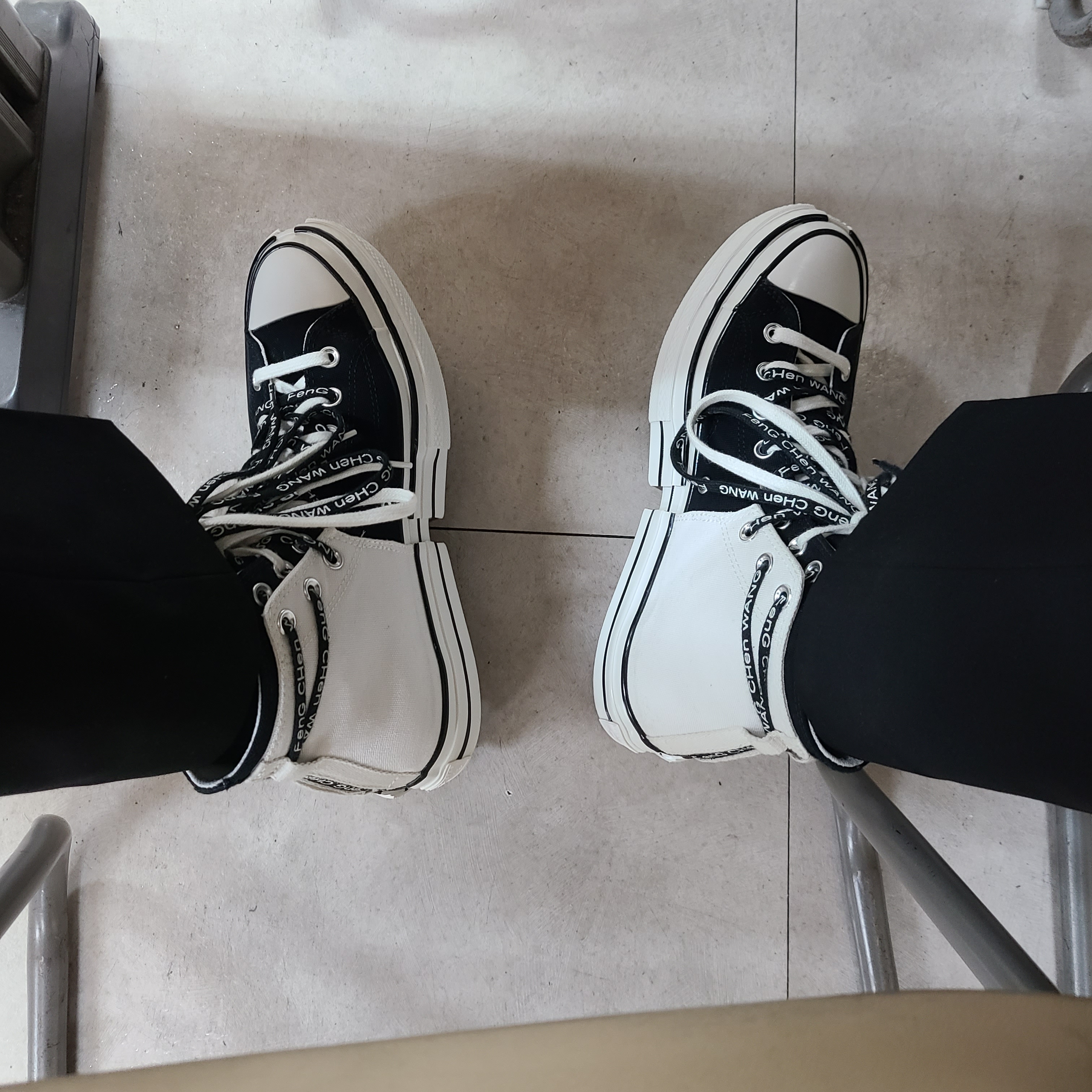 Converse x Feng Chen Wang Chuck 70 2-in-1 Natural Ivory Black 착용 스타일