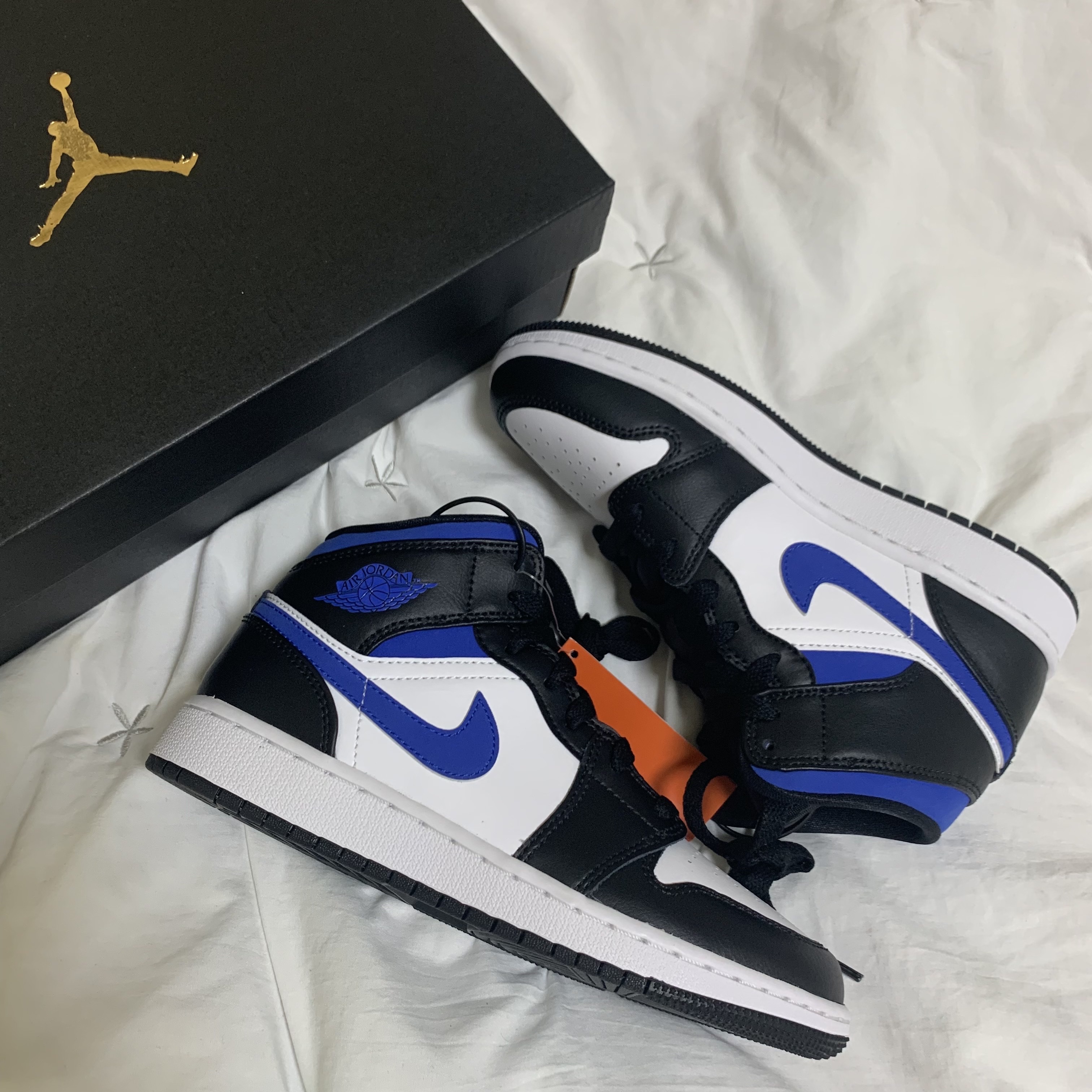 (GS) Jordan 1 Mid Racer Blue 착용 스타일