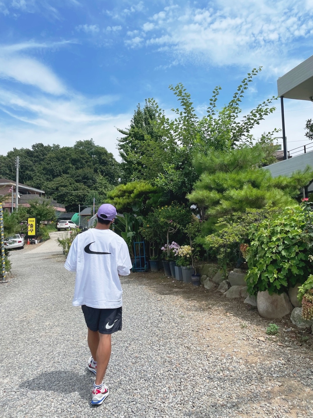 Supreme Leather Camp Cap Lavender - 21SS, Nike x Stussy Water Shorts Off Noir 착용 스타일 - 2