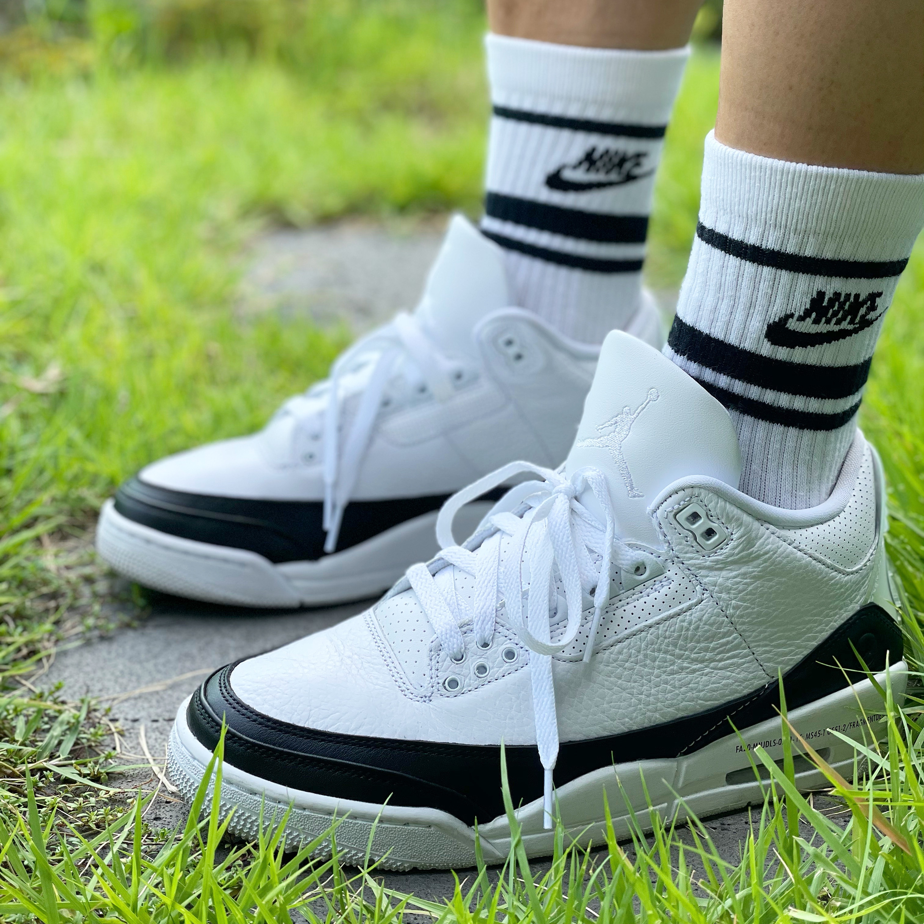 Jordan 3 x Fragment Retro SP White Black 착용 스타일