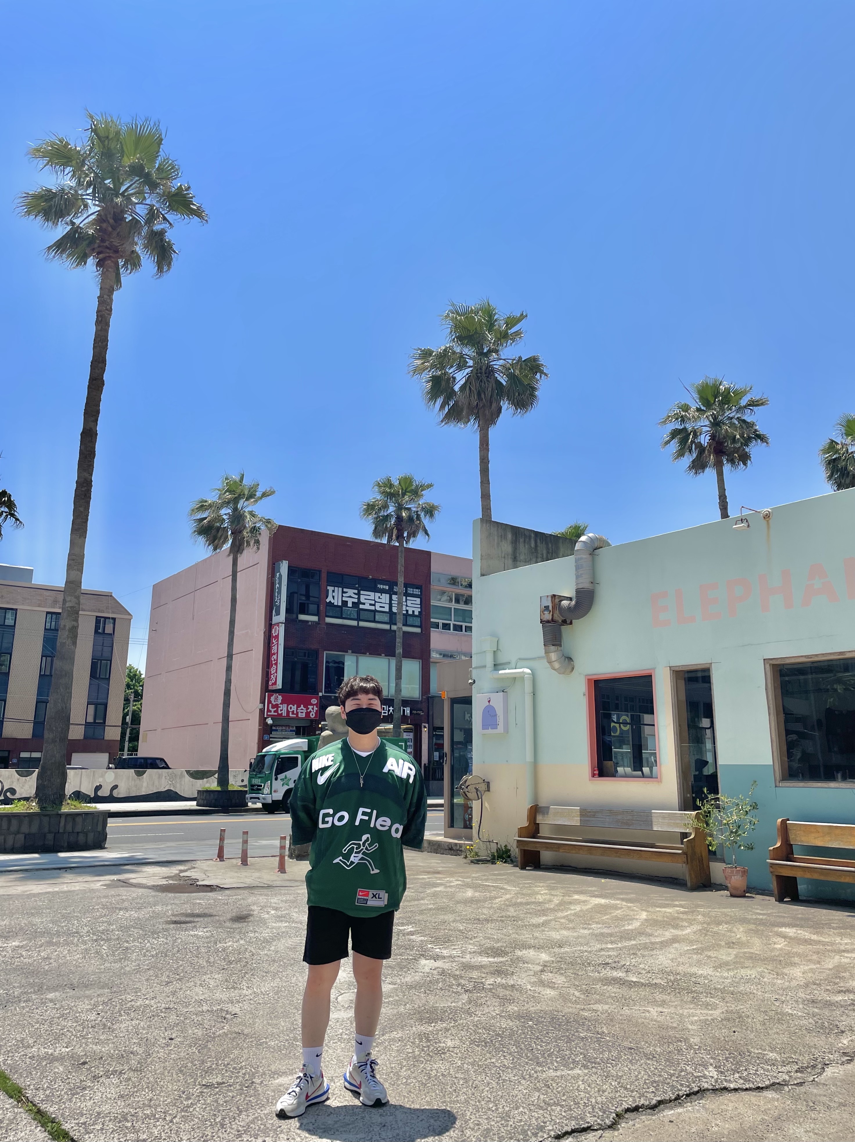 Nike x Cactus Plant Flea Market S/S Jersey Green - Asia, Nike x Sacai VaporWaffle Royal Fuchsia 착용 스타일 - 1