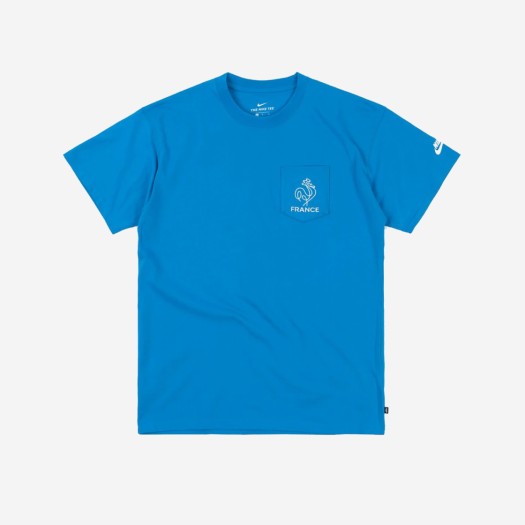 나이키 x 파라 SB 팀 프랑스 스케이트 티셔츠 넵튠 블루 - US/EU