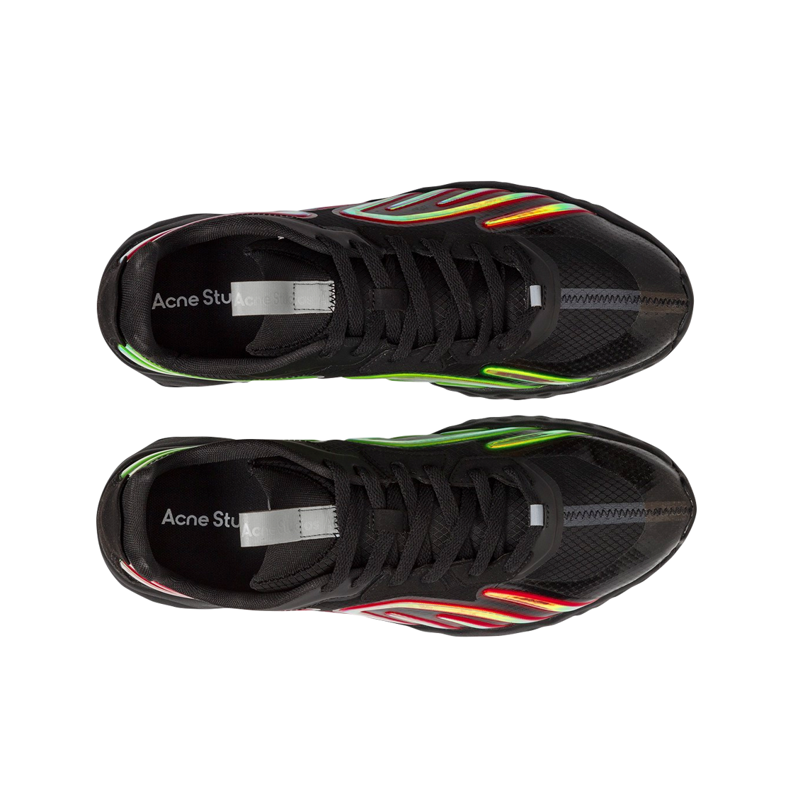아크네 스튜디오 N3W 트레일 트레이너 블랙 네온(Acne Studios N3W Trail Trainers Black Neon) - 2