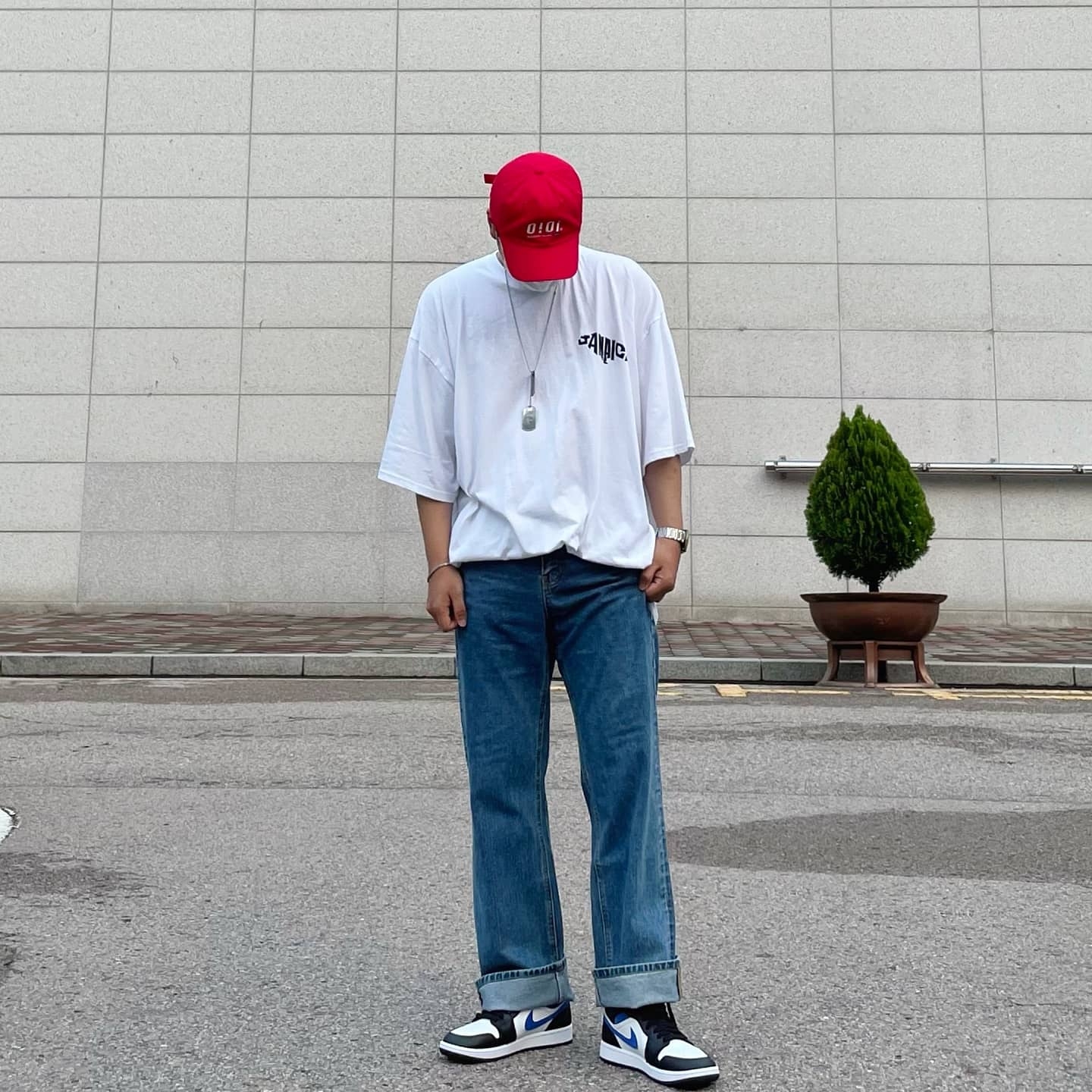 Jordan 1 Mid Racer Blue 착용 스타일 - 1