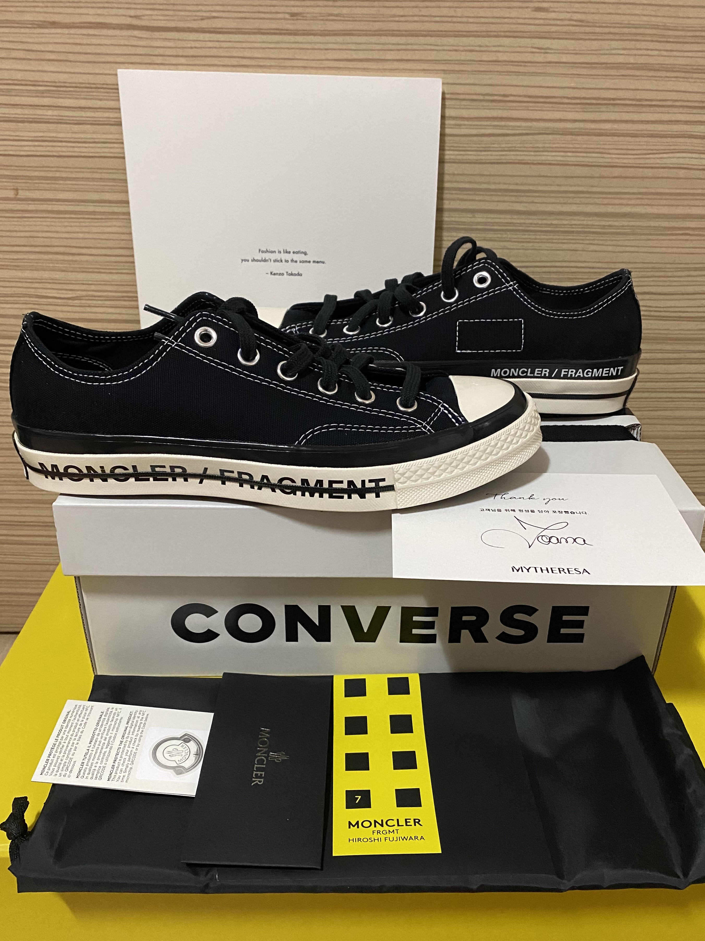 Converse x Moncler x Fragment Chuck 70 Ox Fraylor III Black 착용 스타일