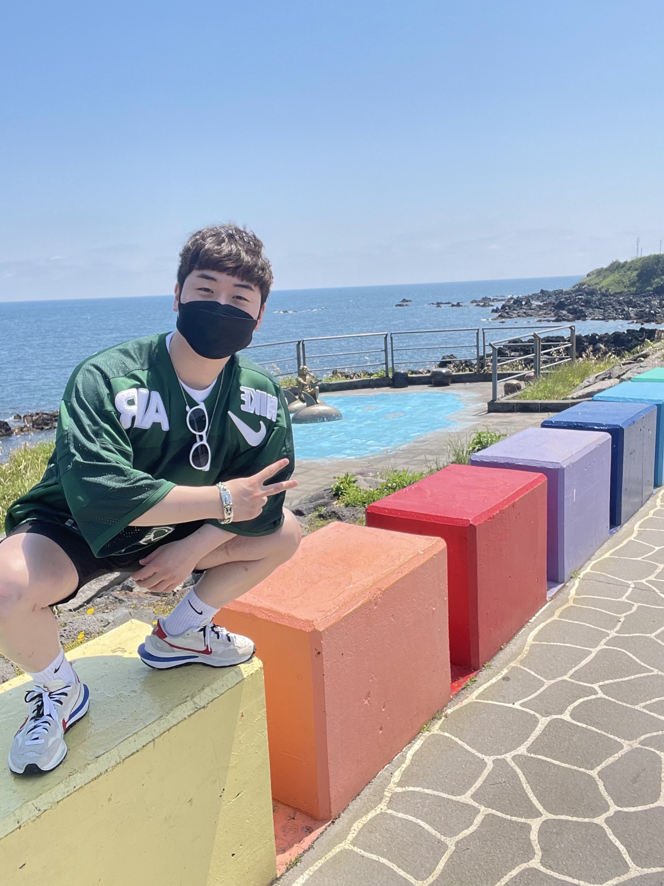 Nike x Cactus Plant Flea Market S/S Jersey Green - Asia, Nike x Sacai VaporWaffle Royal Fuchsia 착용 스타일 - 2