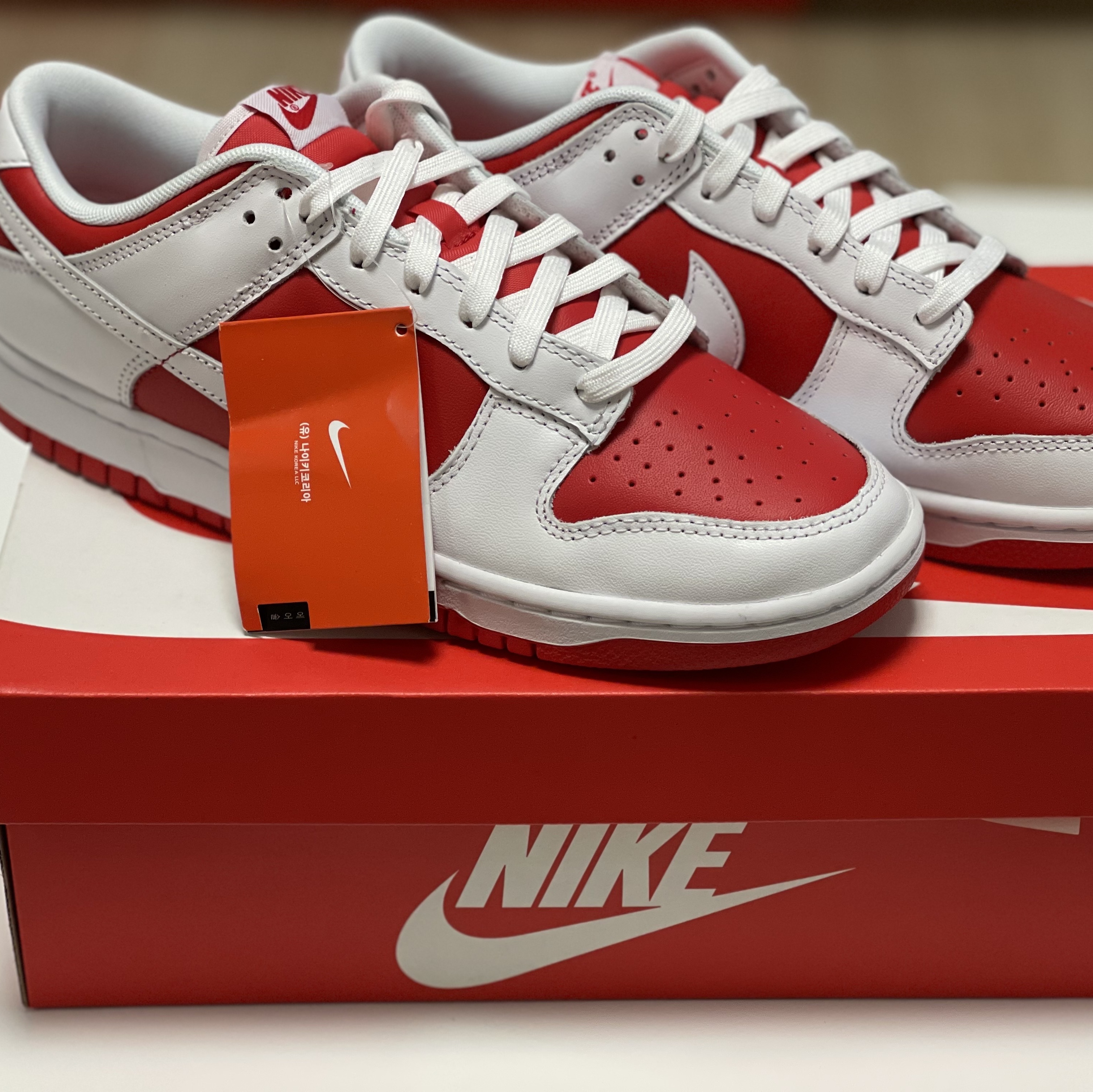 Nike Dunk Low Retro Championship Red, IAB Studio Pigment T-Shirt Black 착용 스타일 - 2